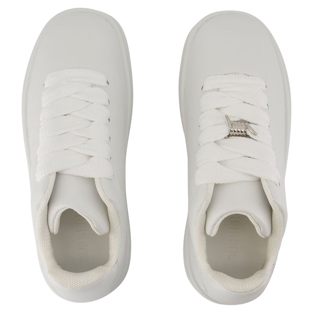 Women's Box Sneakers - Burberry - Leather - White