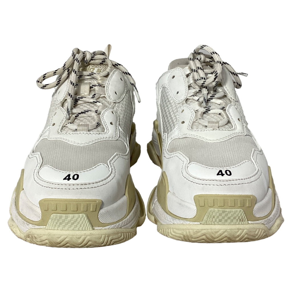 Women's Balenciaga Triple S Sneakers in White Polyester