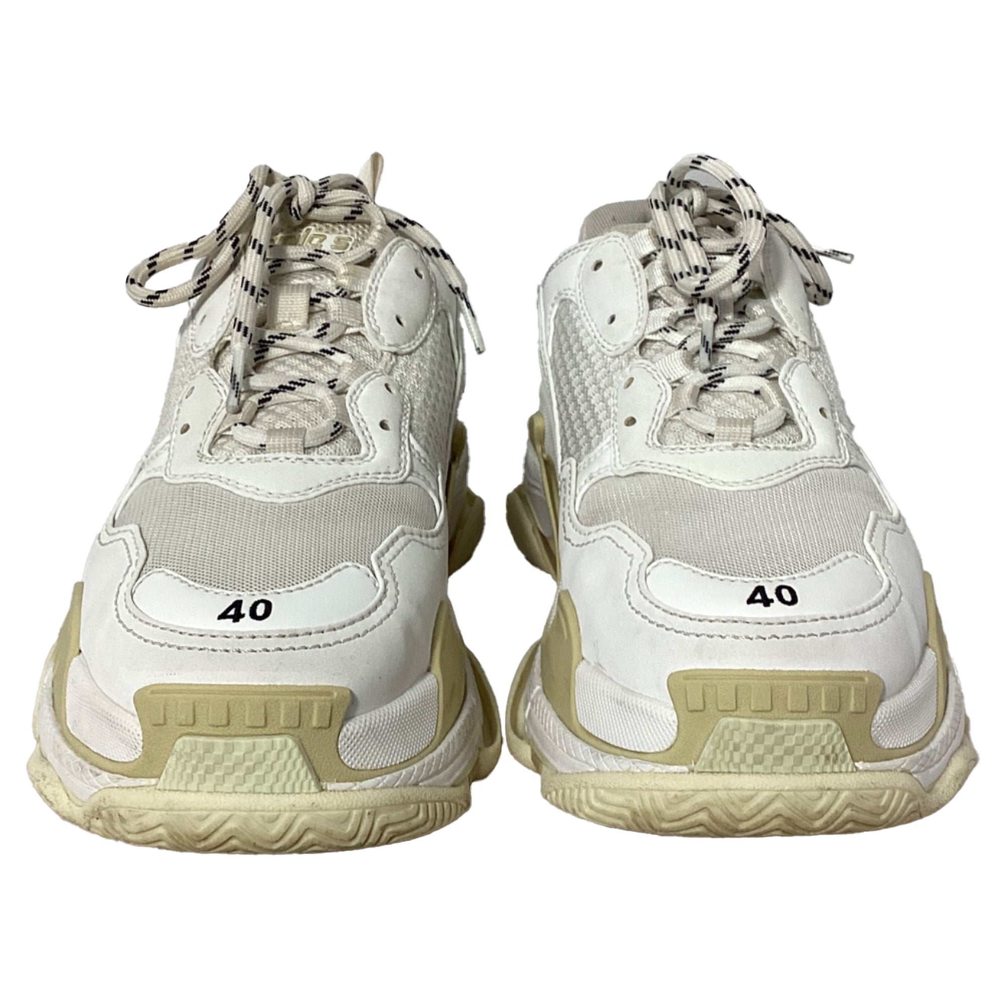 Women's Balenciaga Triple S Sneakers in White Polyester