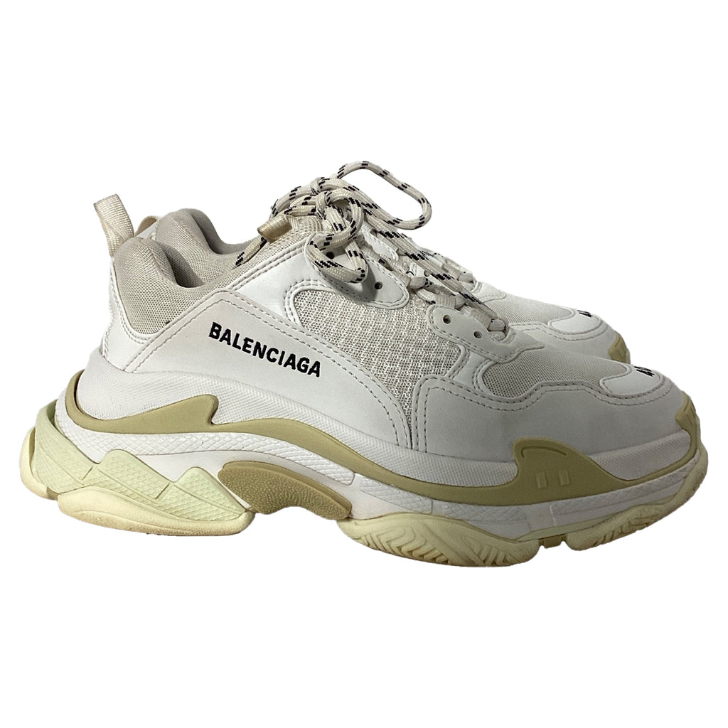 Women's Balenciaga Triple S Sneakers in White Polyester