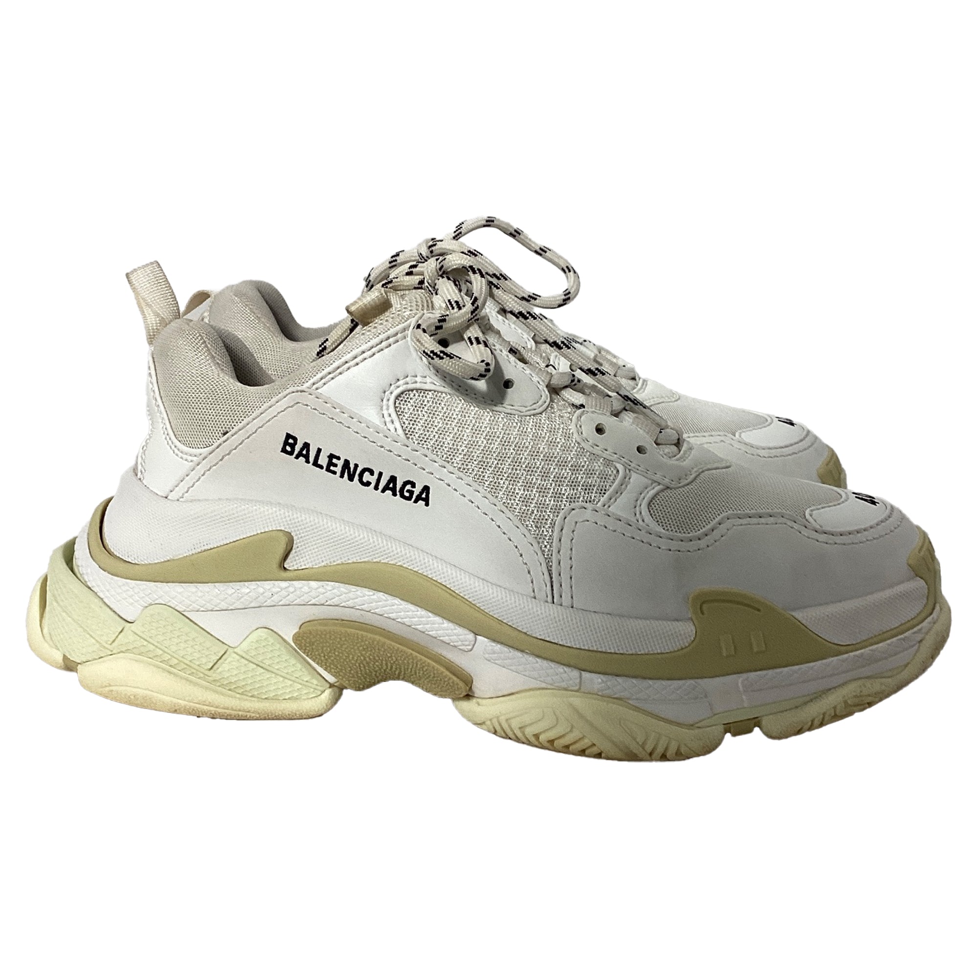 Women's Balenciaga Triple S Sneakers in White Polyester