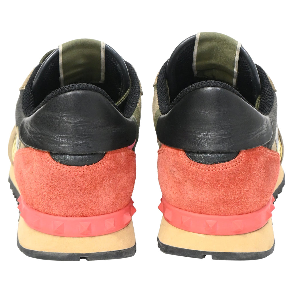 Valentino Garavani Rockrunner Sneakers in Multicolor Leather and Suede
