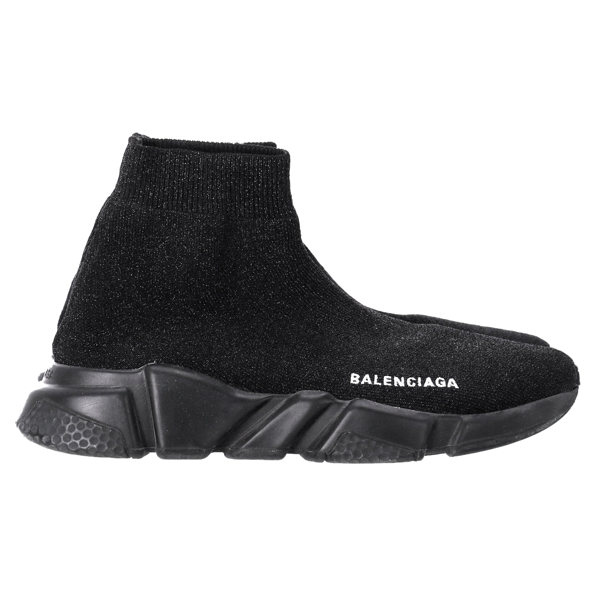 Women's Balenciaga Speed Trainer Shoes in Black Polyester