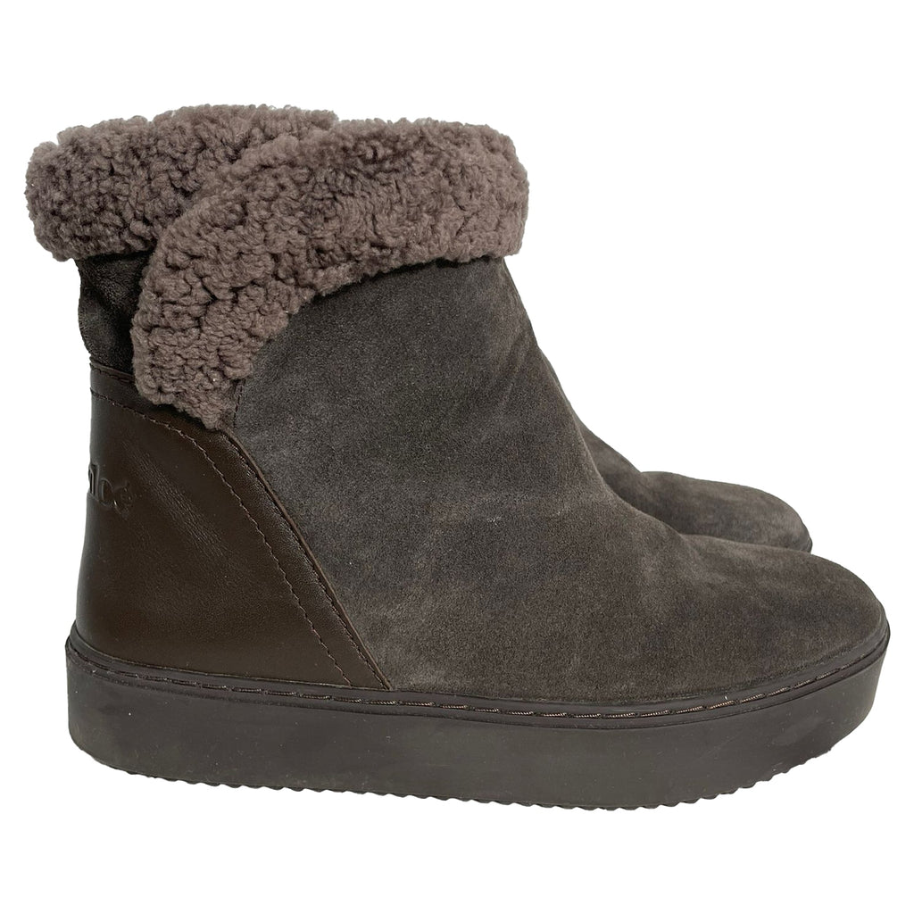 See by Chloé Juliet Sheared Ankle Boots in Brown Suede