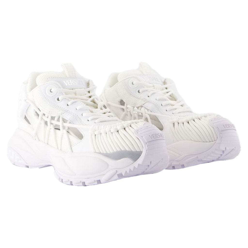 Women's Low Top Sneakers - Versace - Leather - White