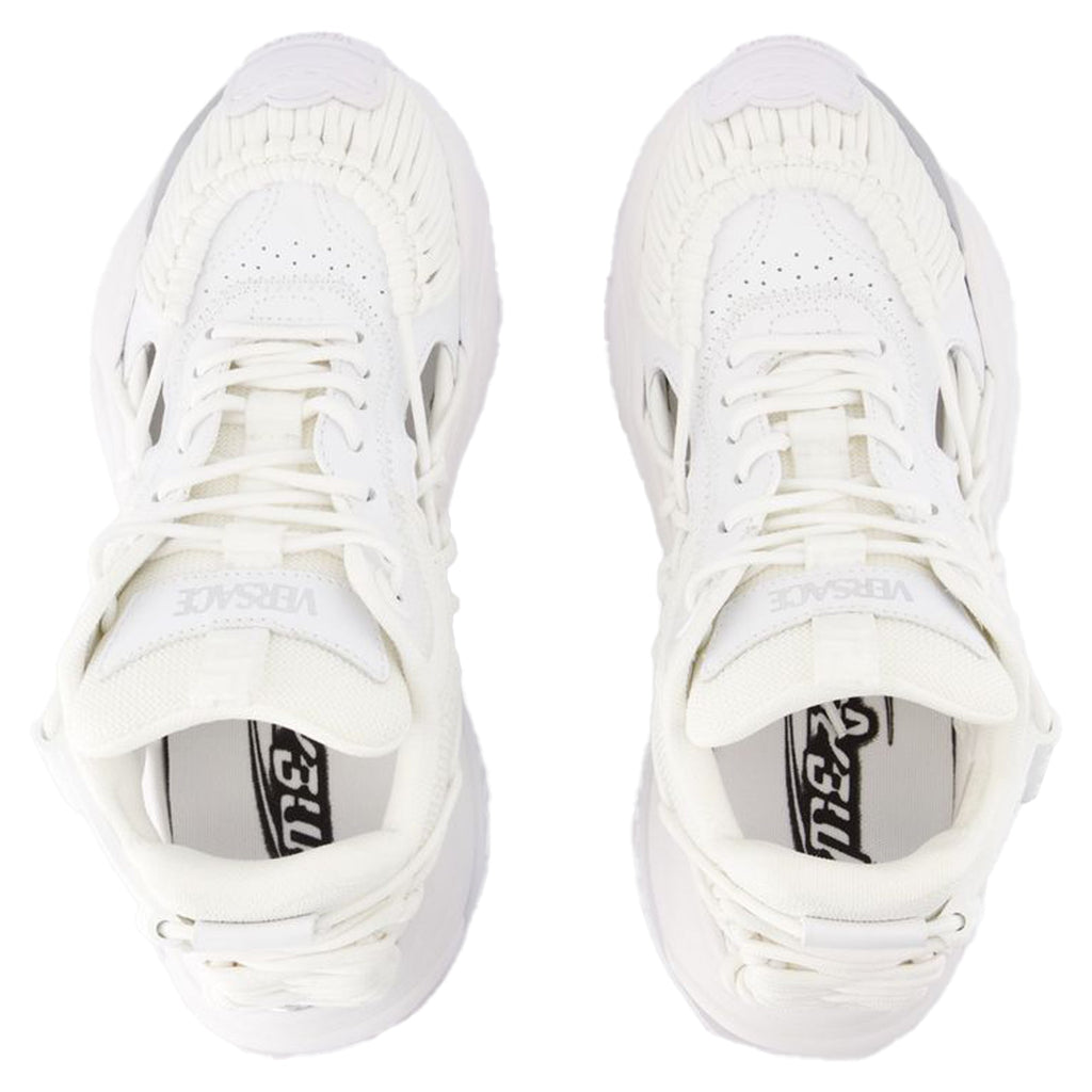 Women's Low Top Sneakers - Versace - Leather - White