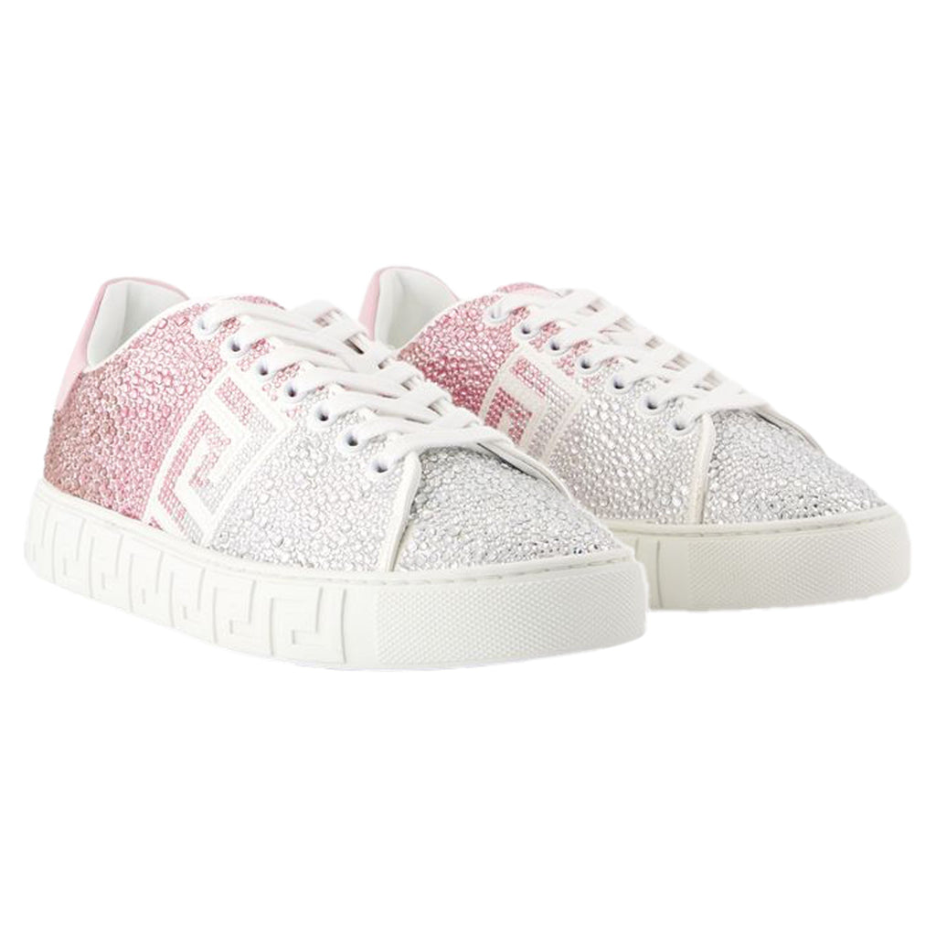 Women's Sneakers - Versace - Leather - White