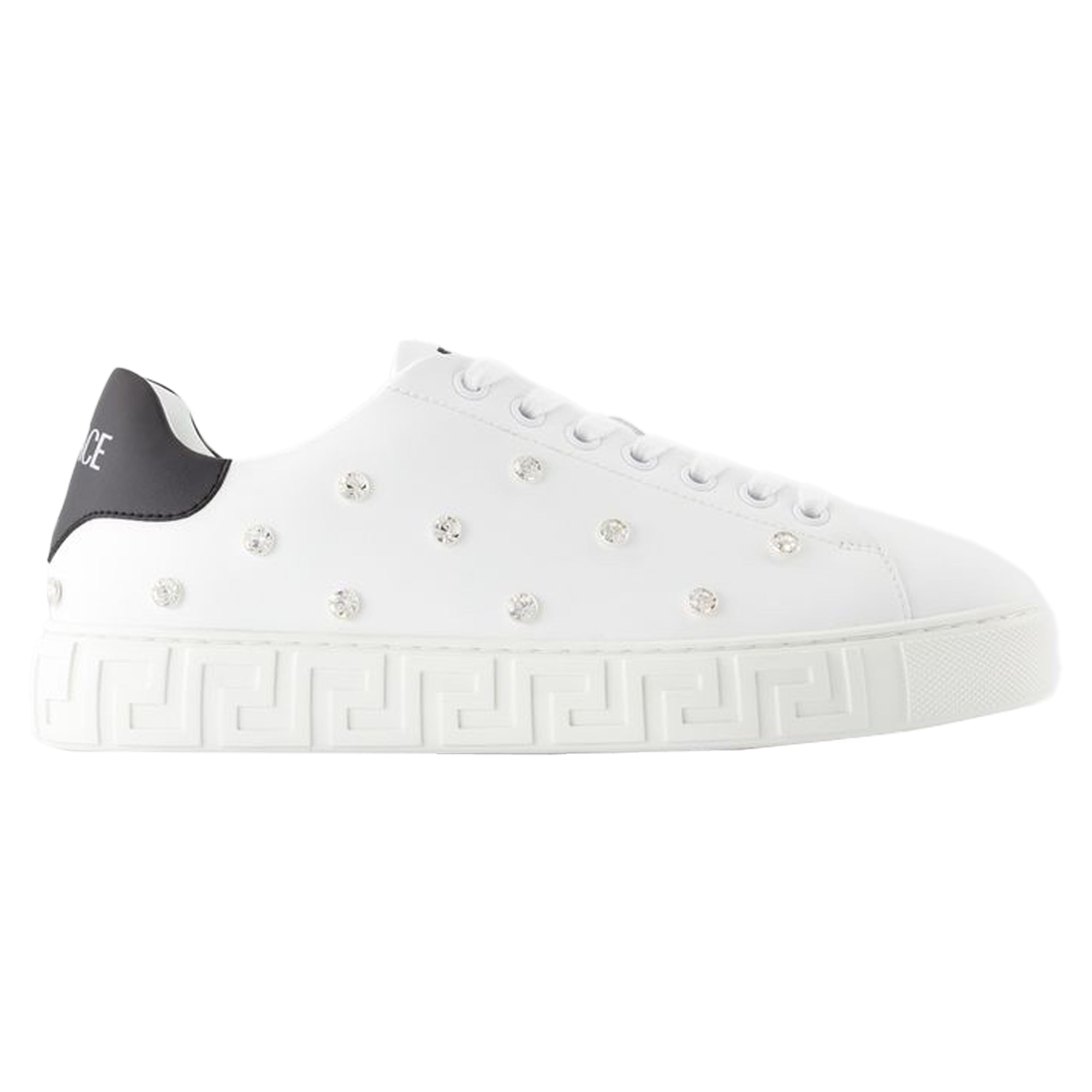 Women's Sneakers - Versace - Leather - White