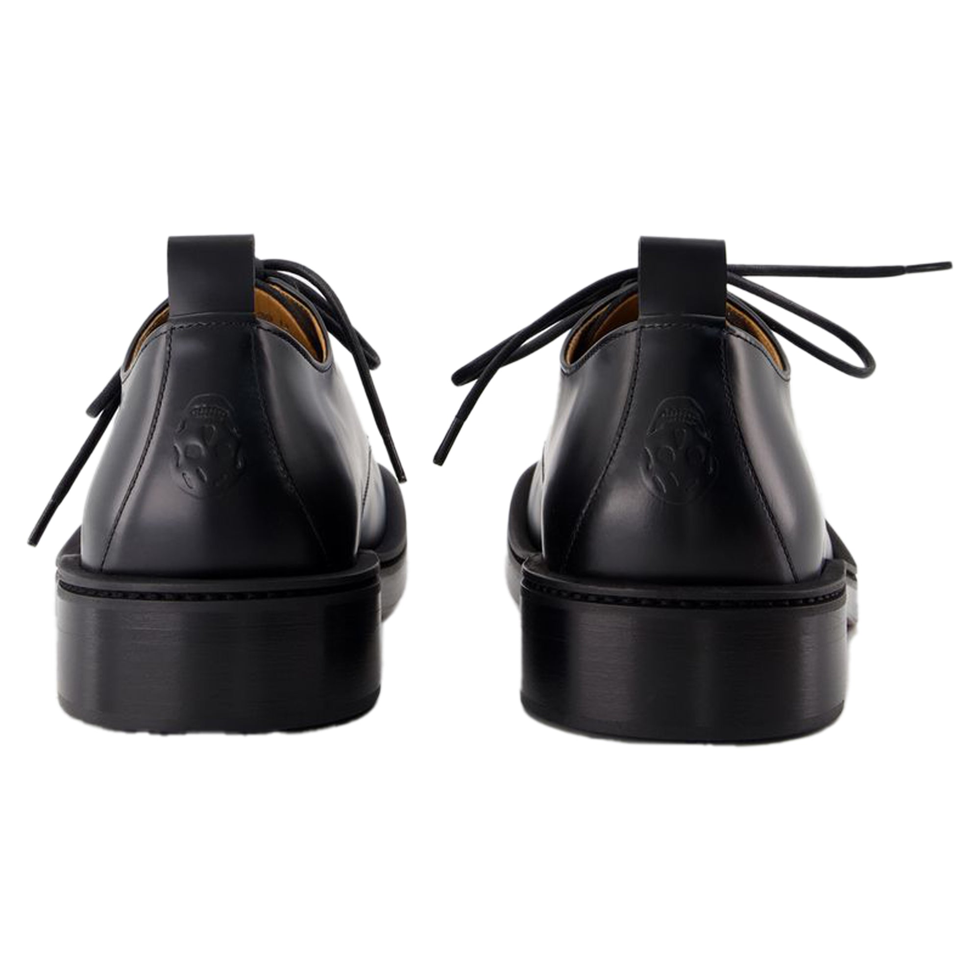 Women's Lace Up Derbies - Alexander McQueen - Leather - Black