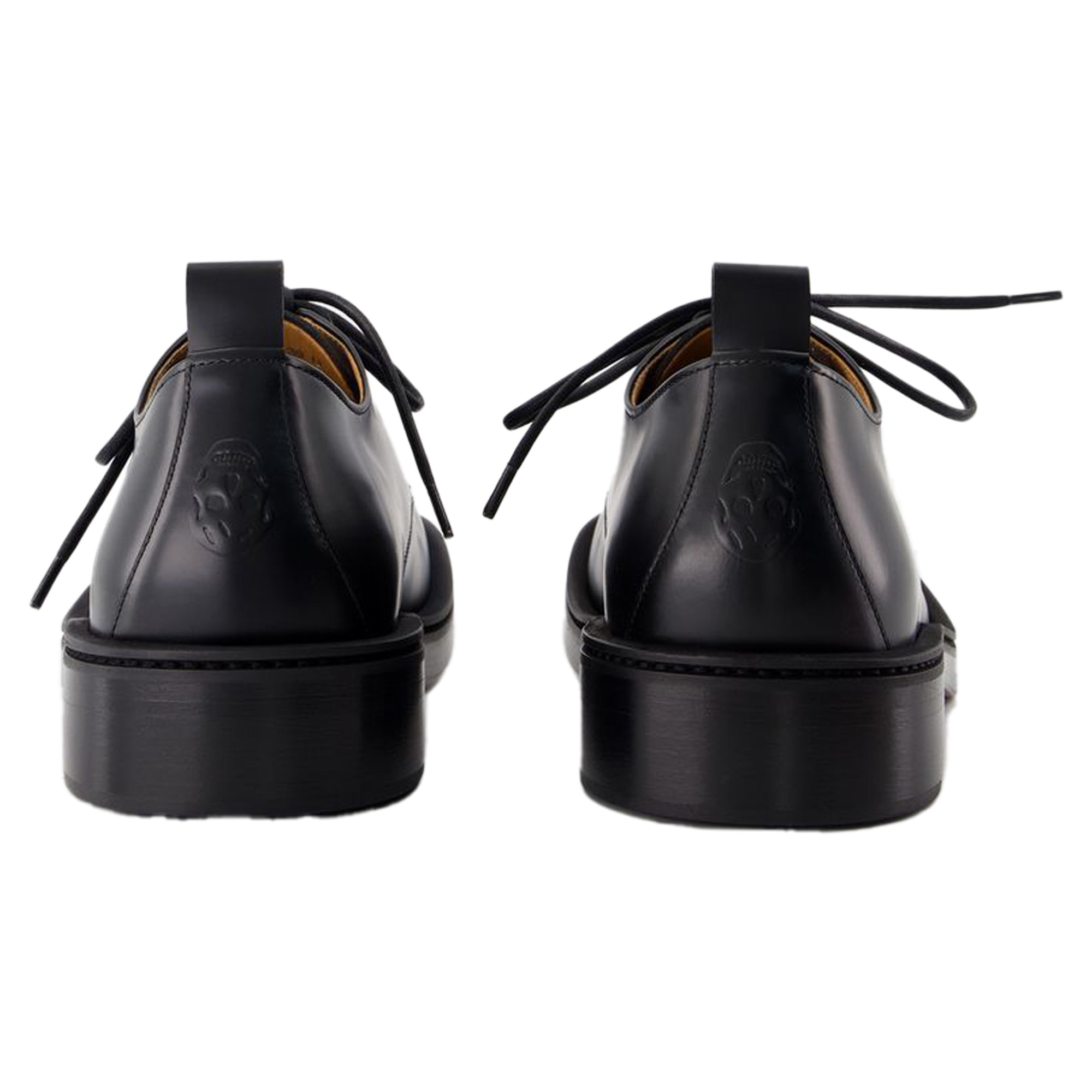 Women's Lace Up Derbies - Alexander McQueen - Leather - Black