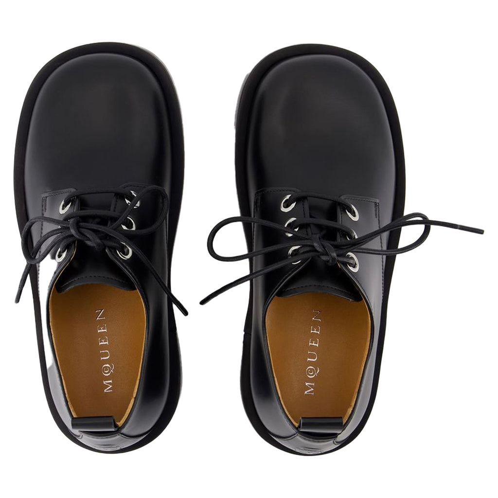 Women's Lace Up Derbies - Alexander McQueen - Leather - Black