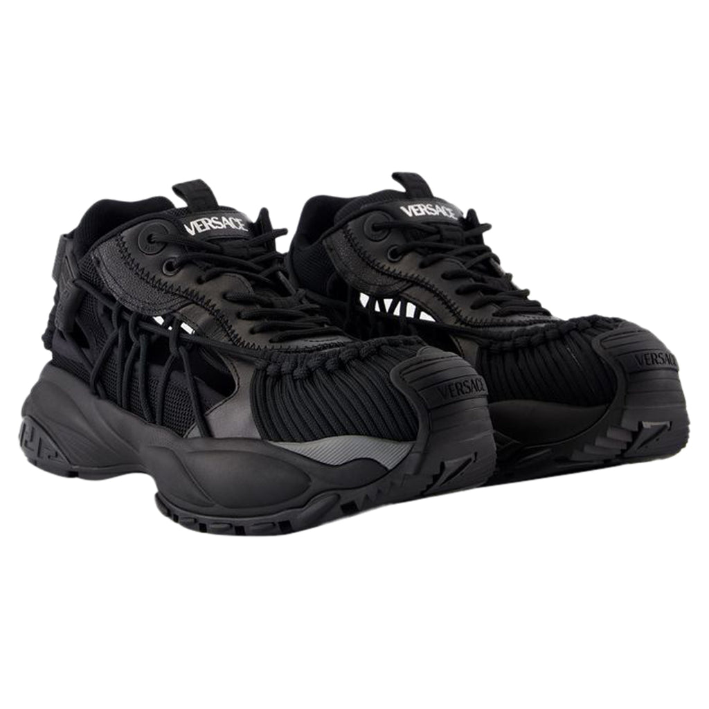 Women's Sneakers - Versace - Leather - Black
