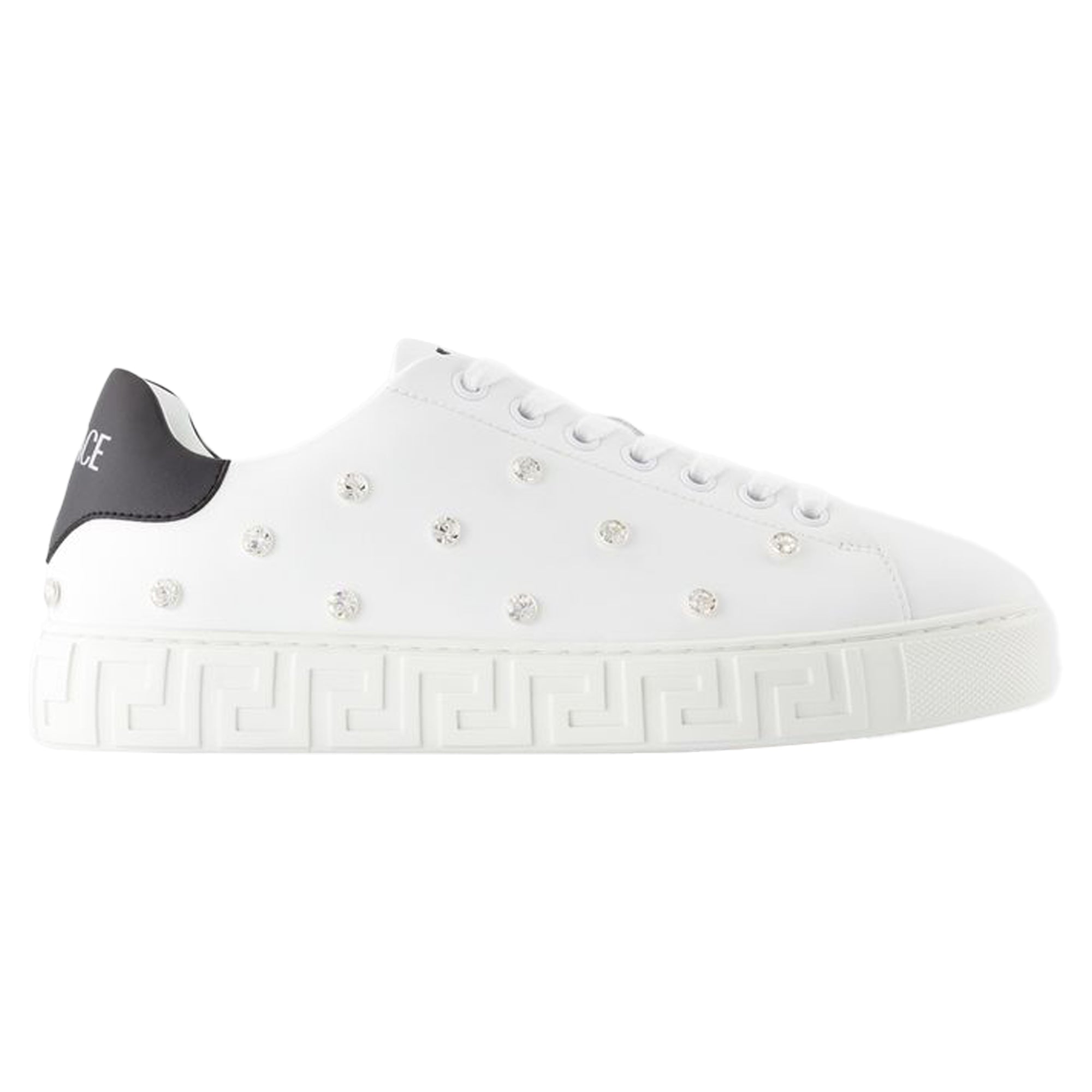 Women's Sneakers - Versace - Leather - White