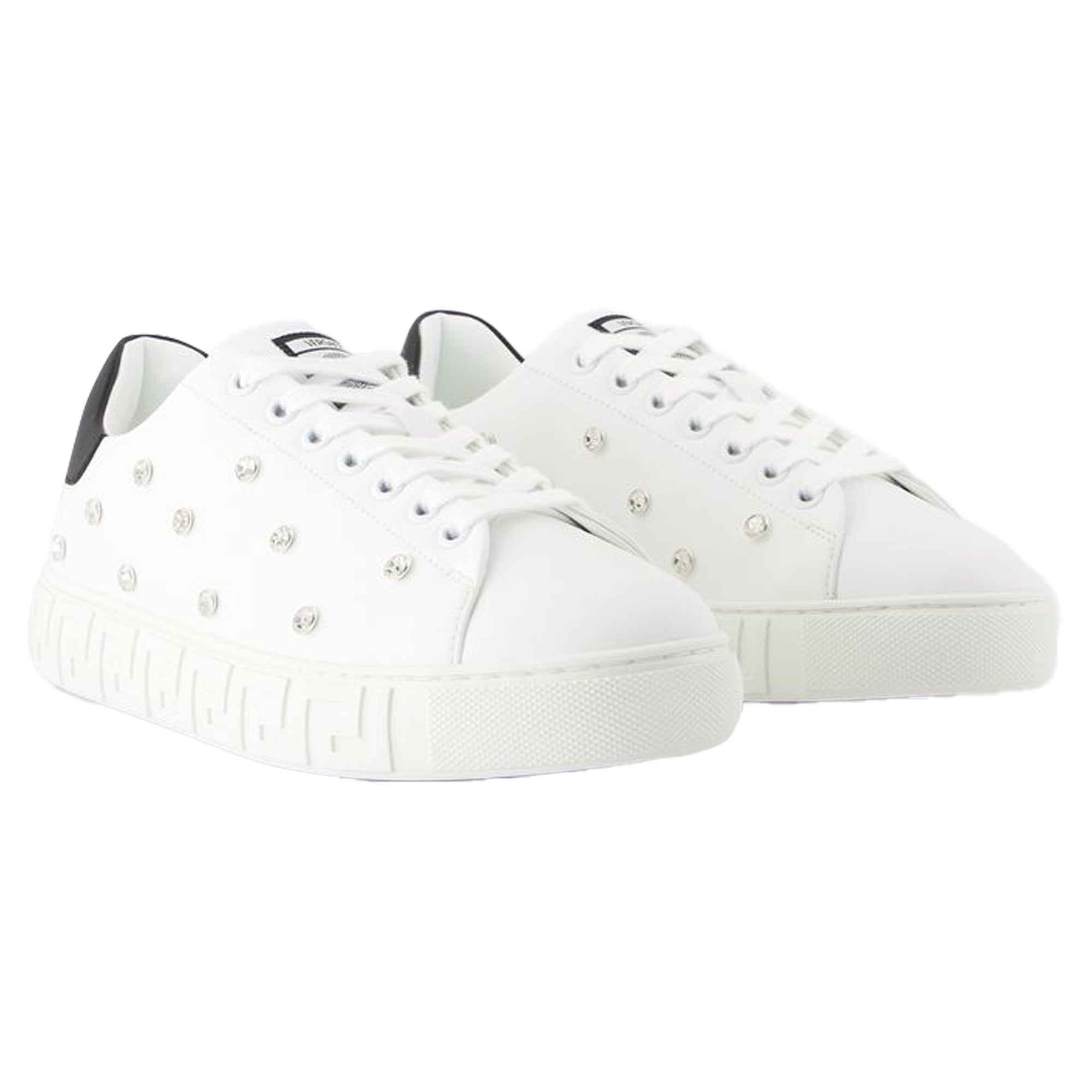 Women's Sneakers - Versace - Leather - White