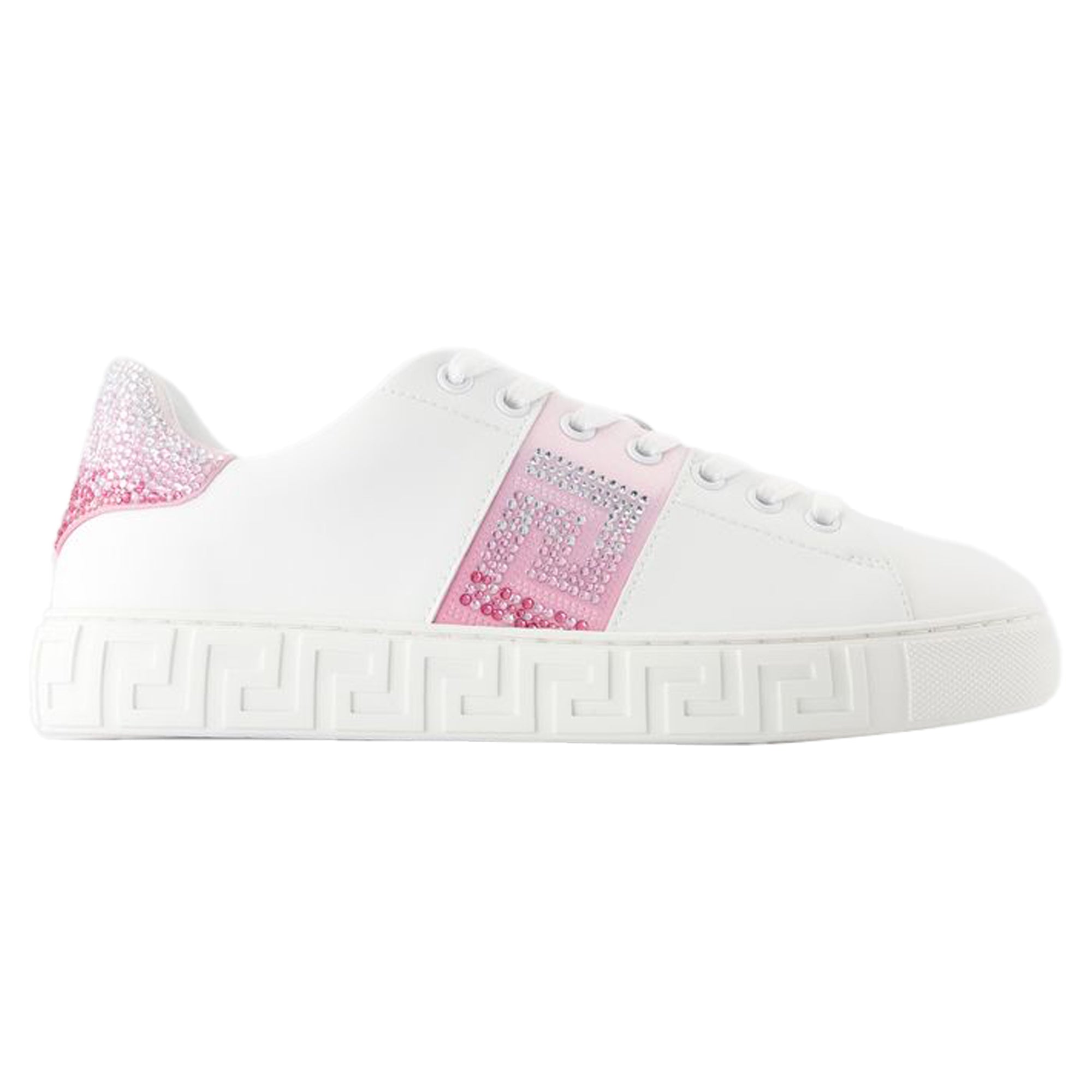 Women's Sneakers - Versace - Leather - White