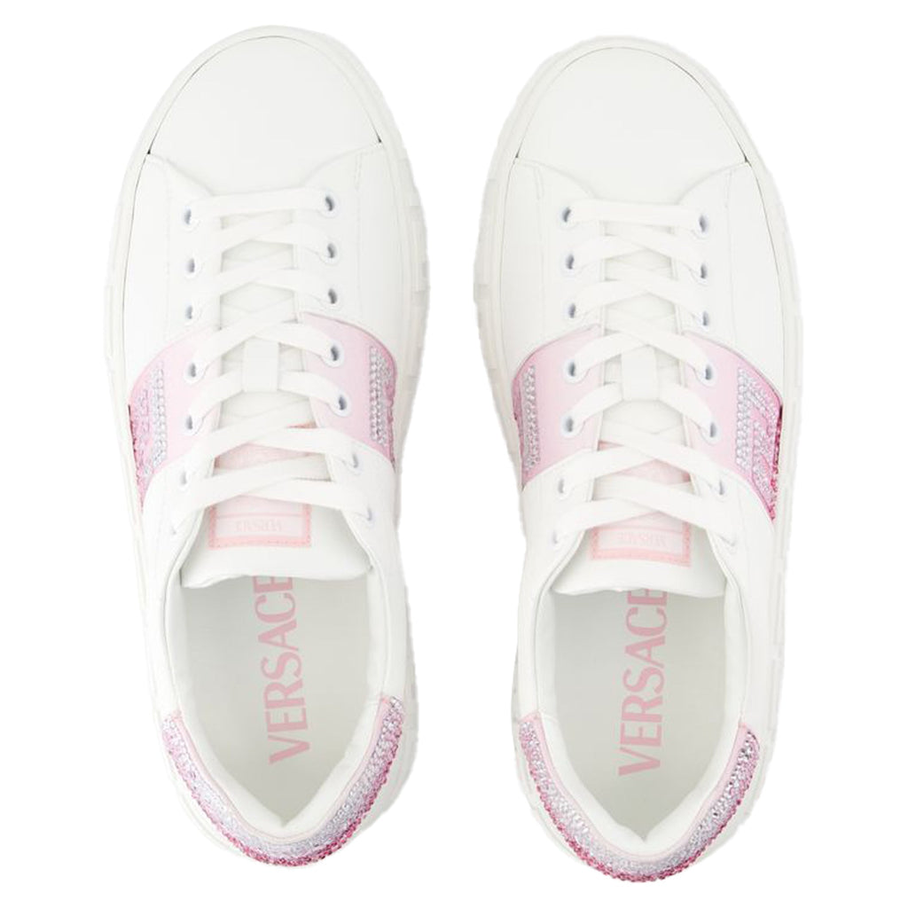 Women's Sneakers - Versace - Leather - White