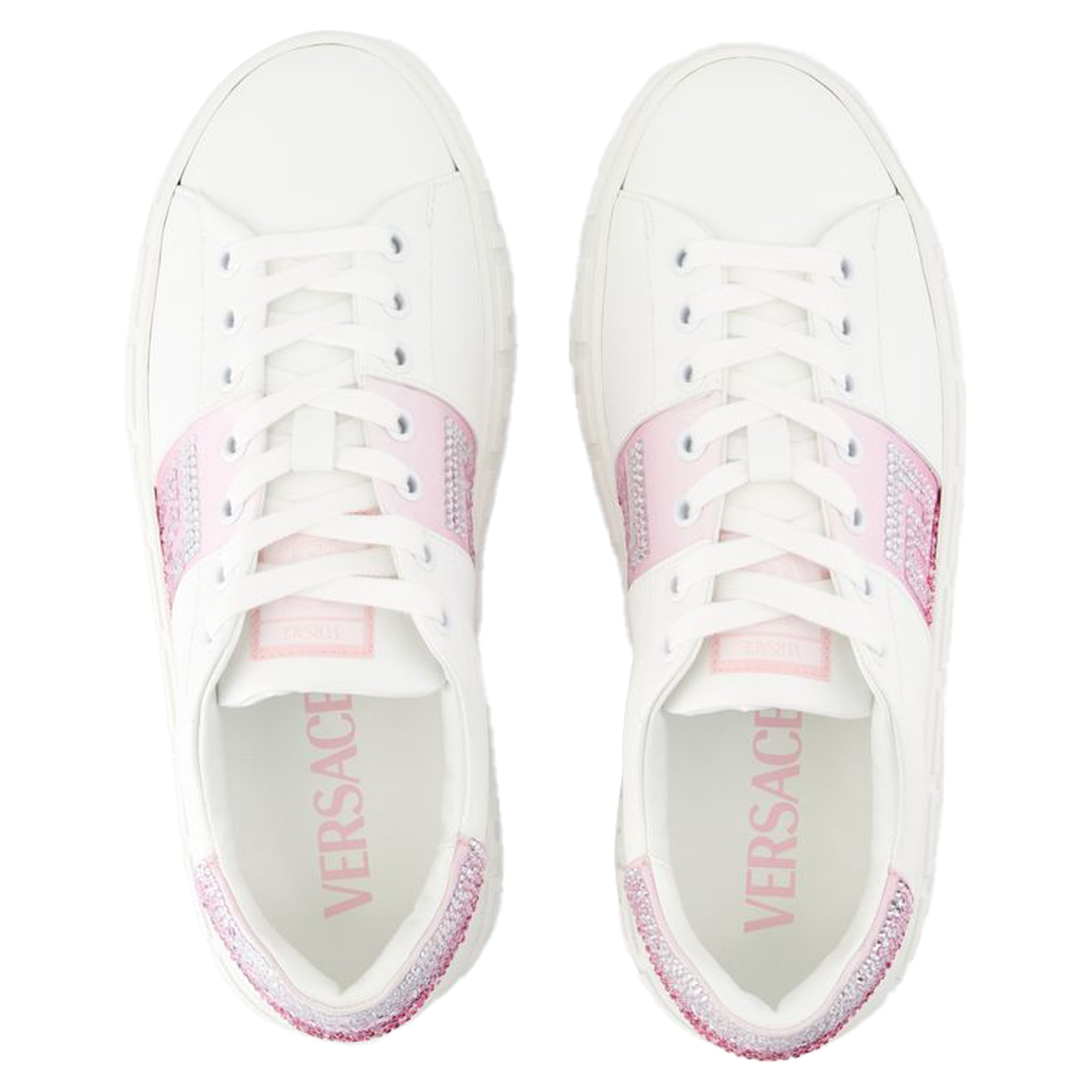 Women's Sneakers - Versace - Leather - White