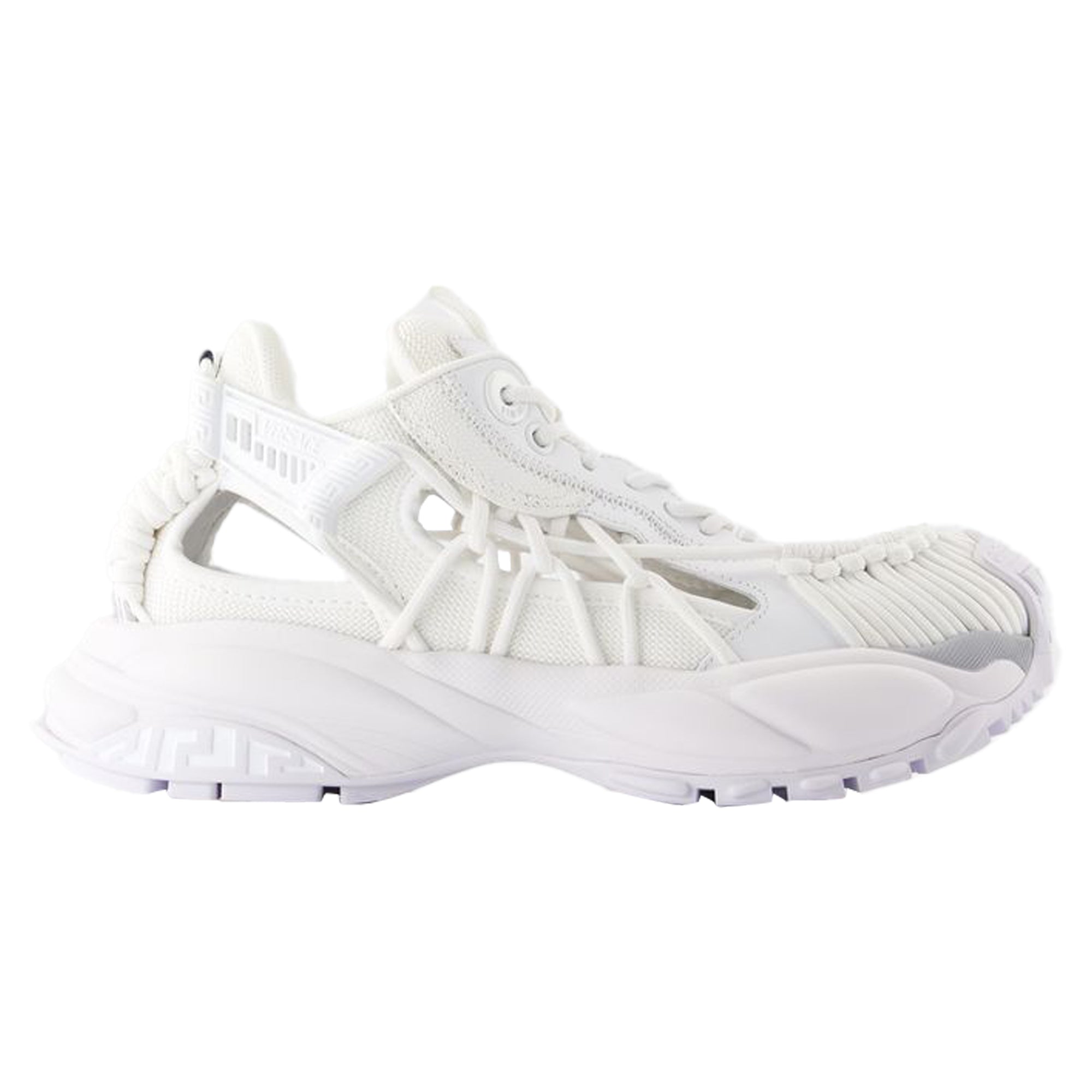 Women's Low Top Sneakers - Versace - Leather - White