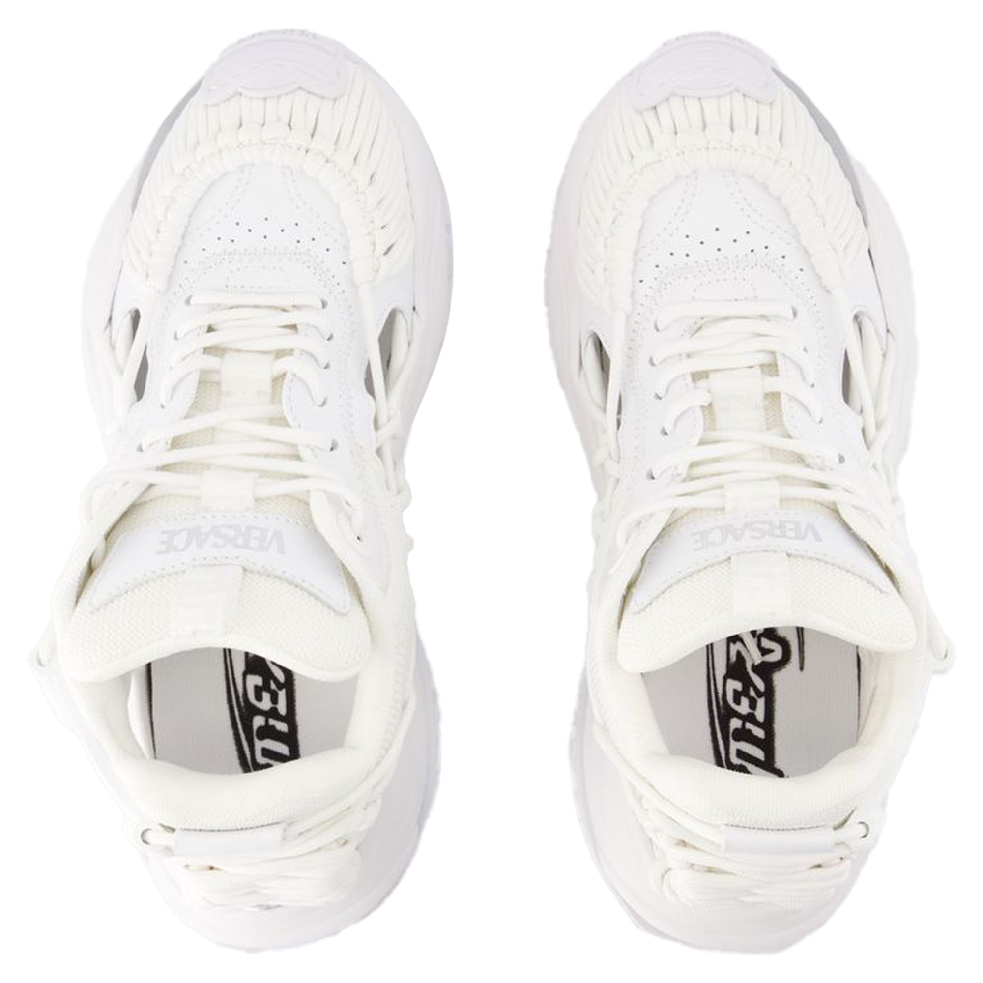Women's Low Top Sneakers - Versace - Leather - White