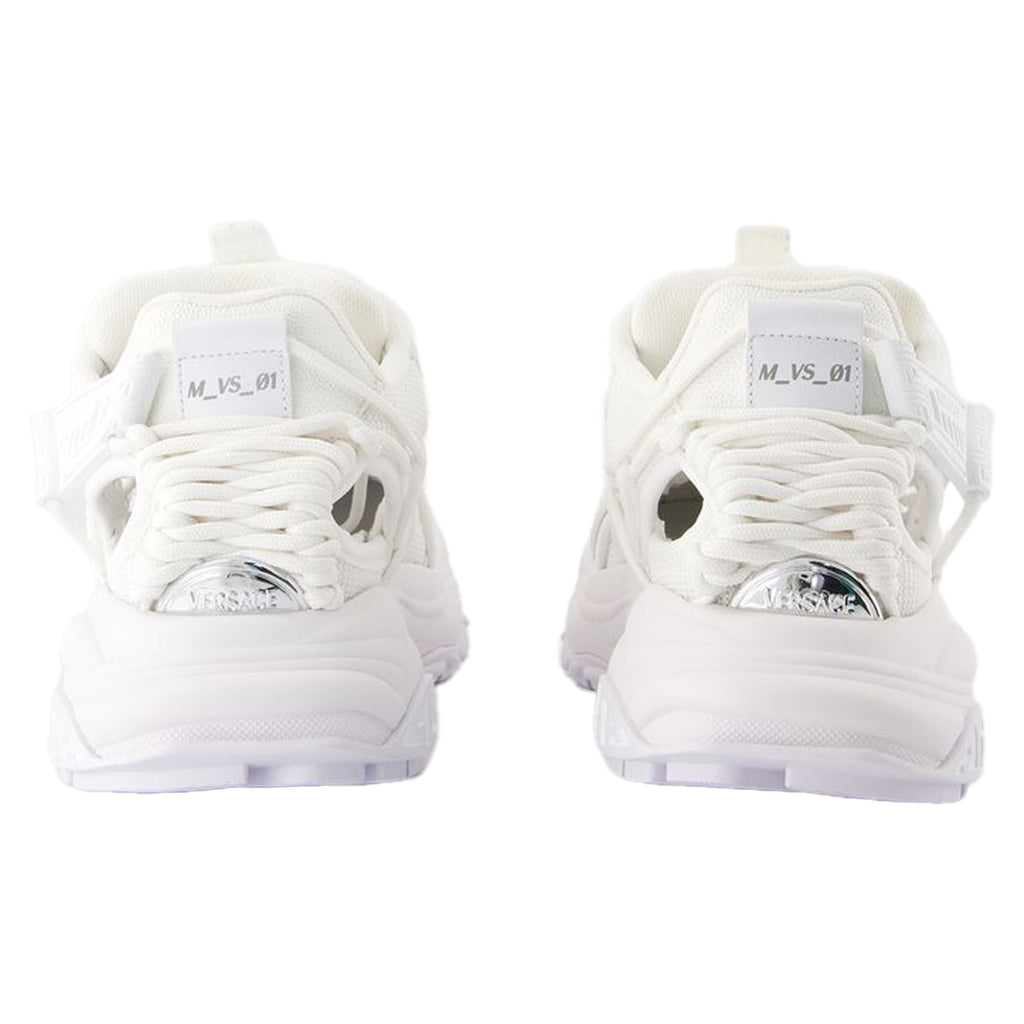 Women's Low Top Sneakers - Versace - Leather - White