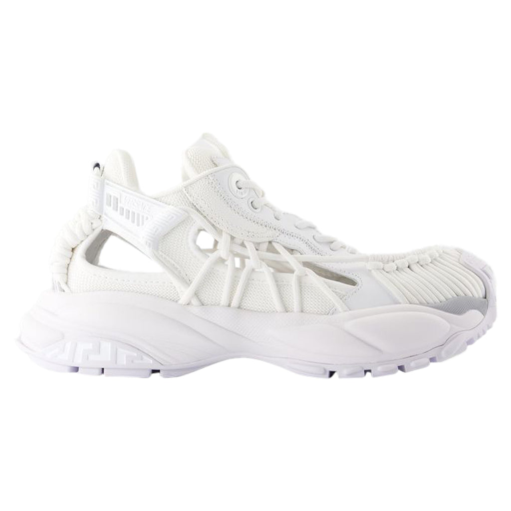 Women's Low Top Sneakers - Versace - Leather - White
