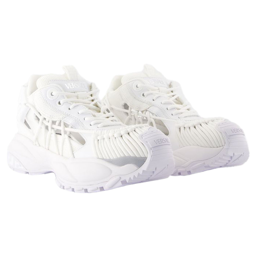 Women's Low Top Sneakers - Versace - Leather - White