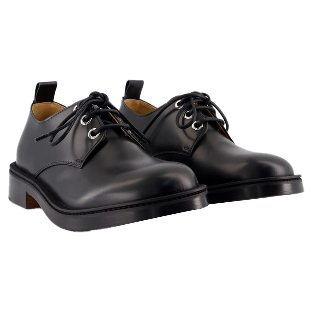 Women's Lace Up Derbies - Alexander McQueen - Leather - Black