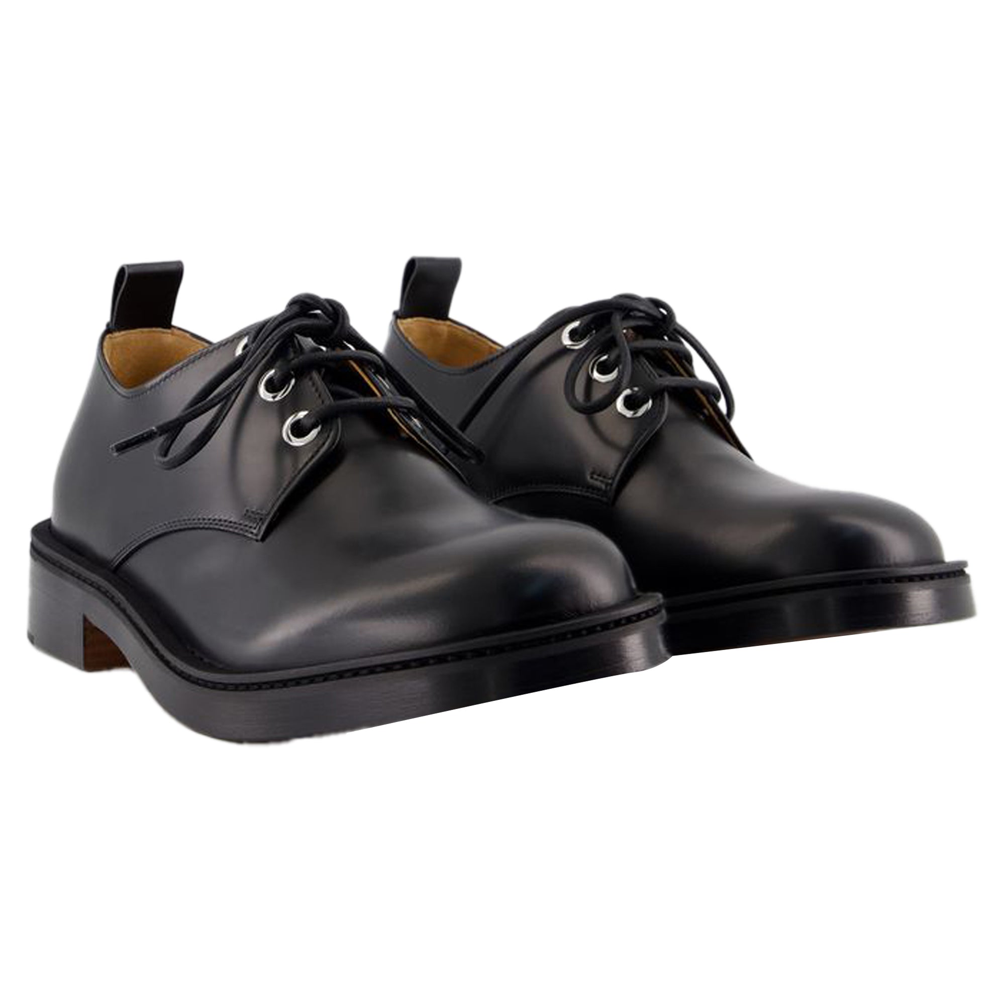 Women's Lace Up Derbies - Alexander McQueen - Leather - Black