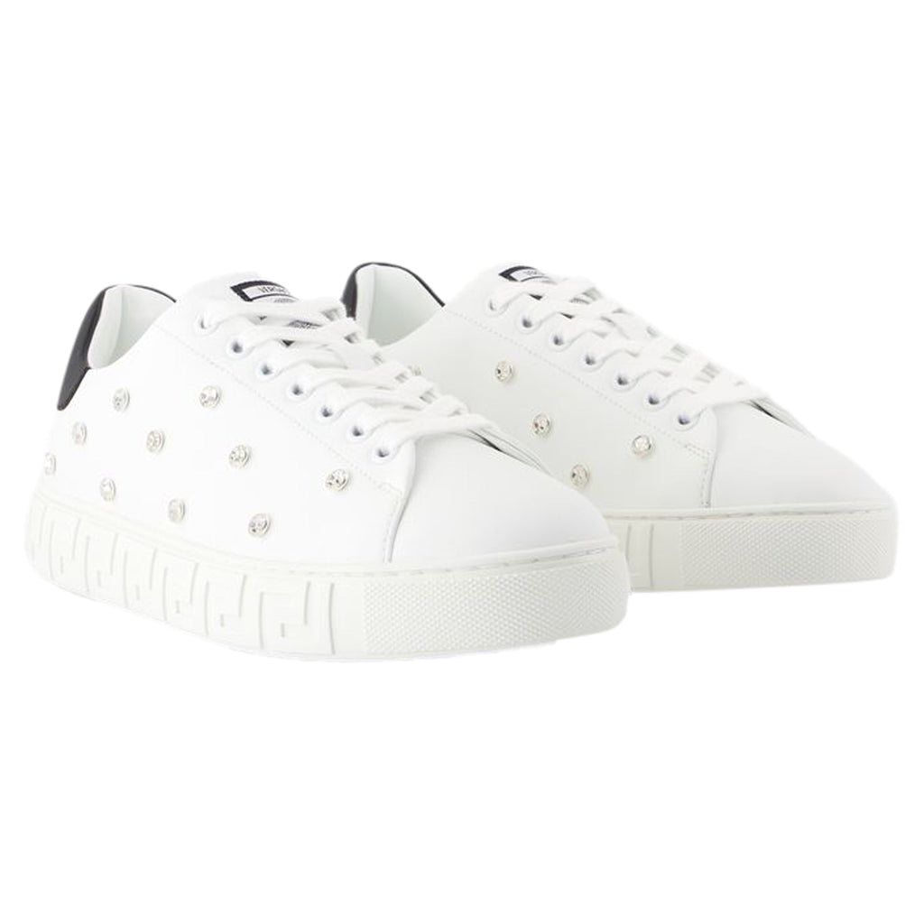 Women's Sneakers - Versace - Leather - White