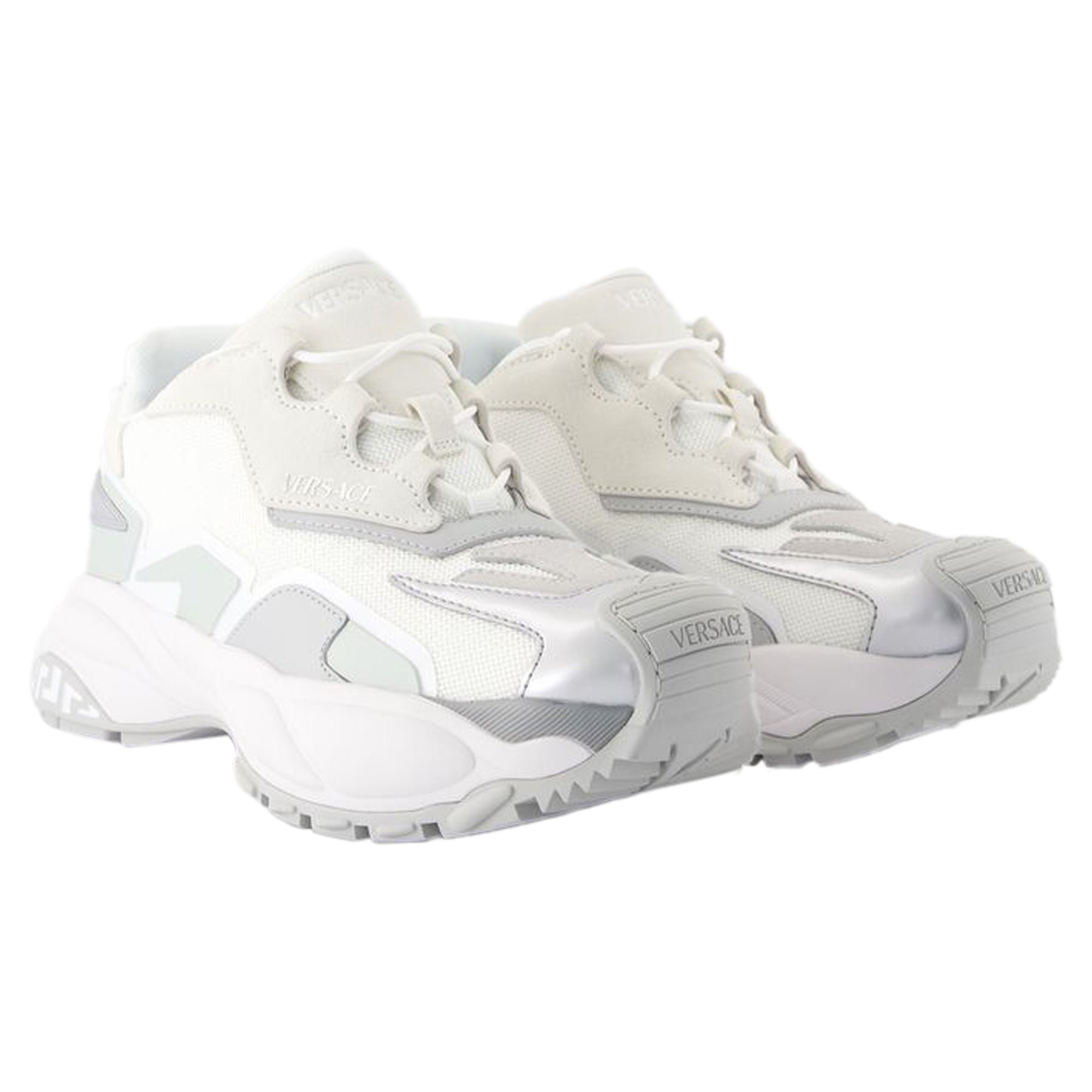Women's Low Top Sneakers - Versace - Leather - White