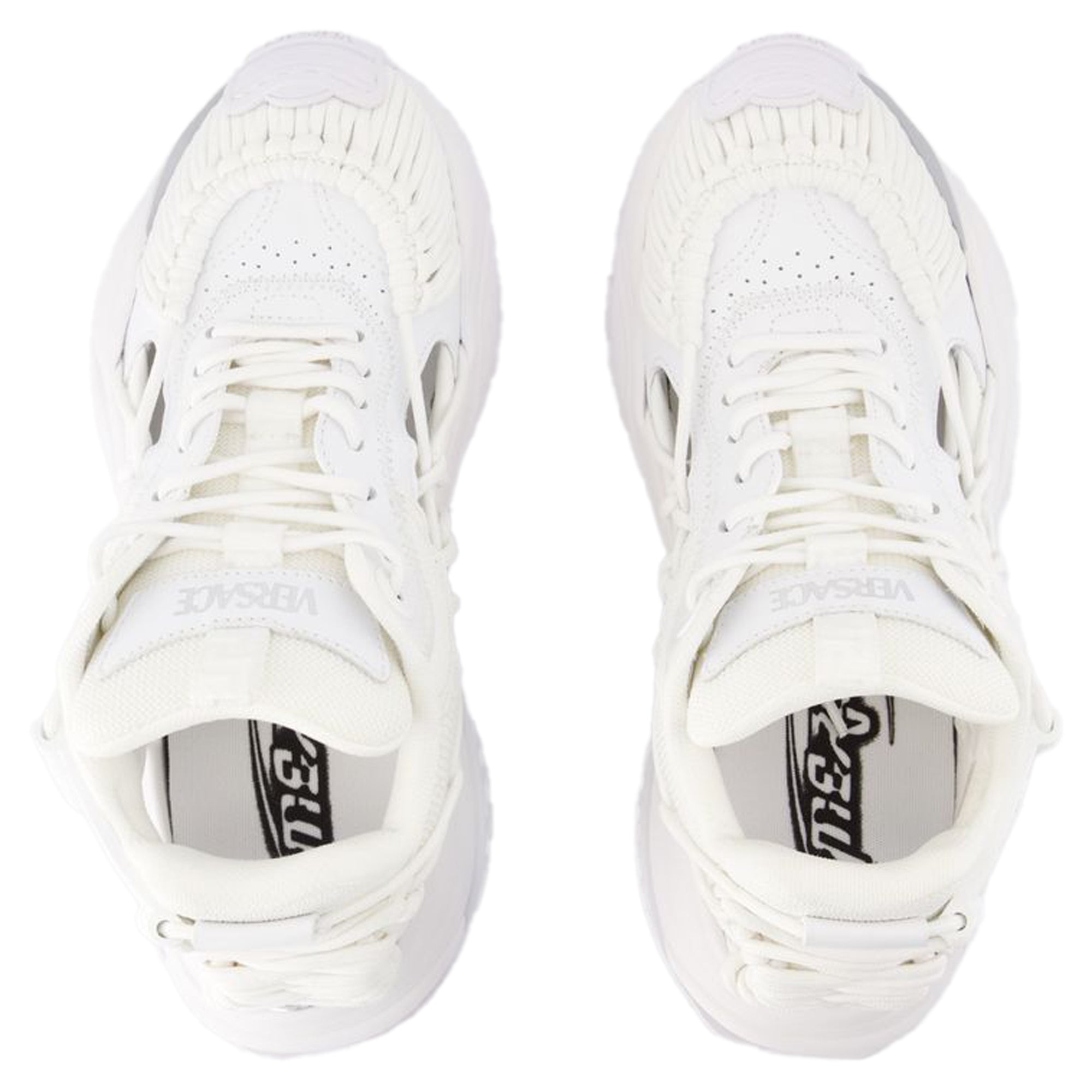 Women's Low Top Sneakers - Versace - Leather - White