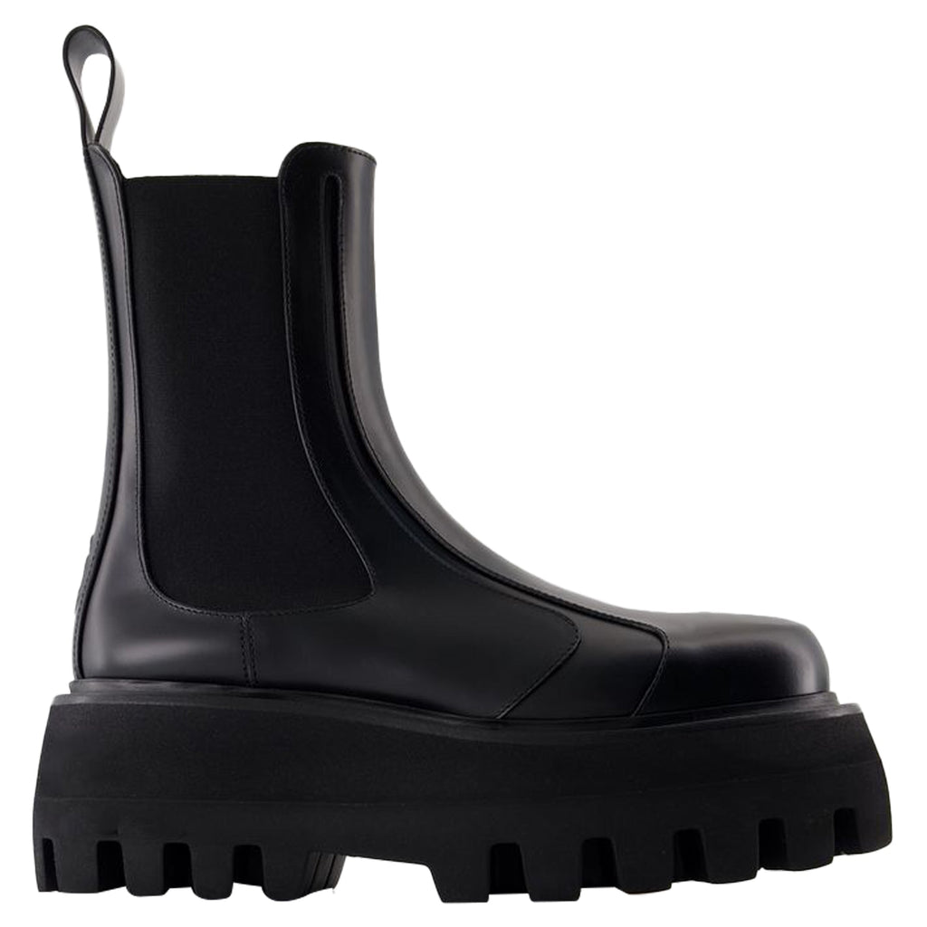 Women's Rubber boots - Alexander McQueen - Leather - Black