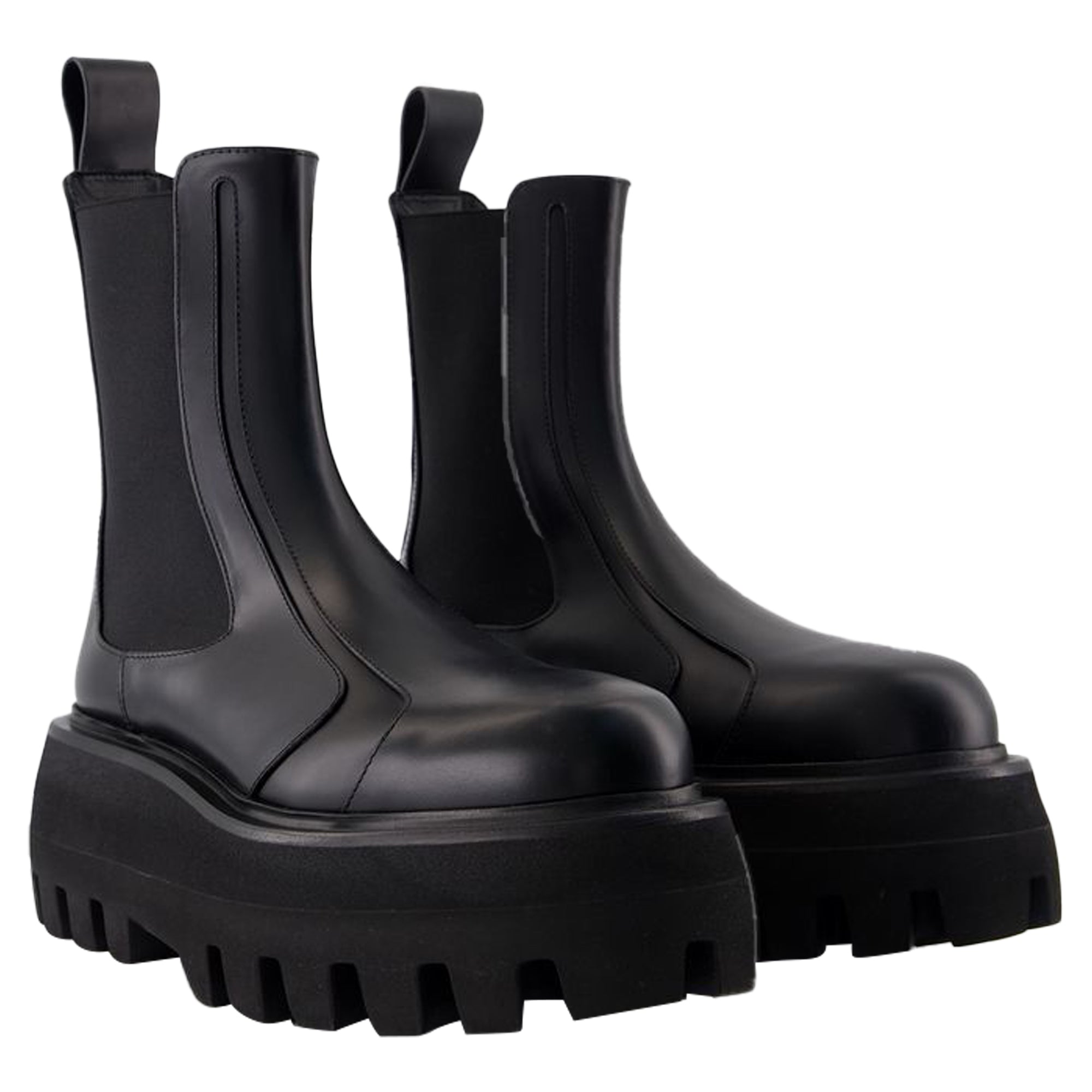 Women's Rubber boots - Alexander McQueen - Leather - Black