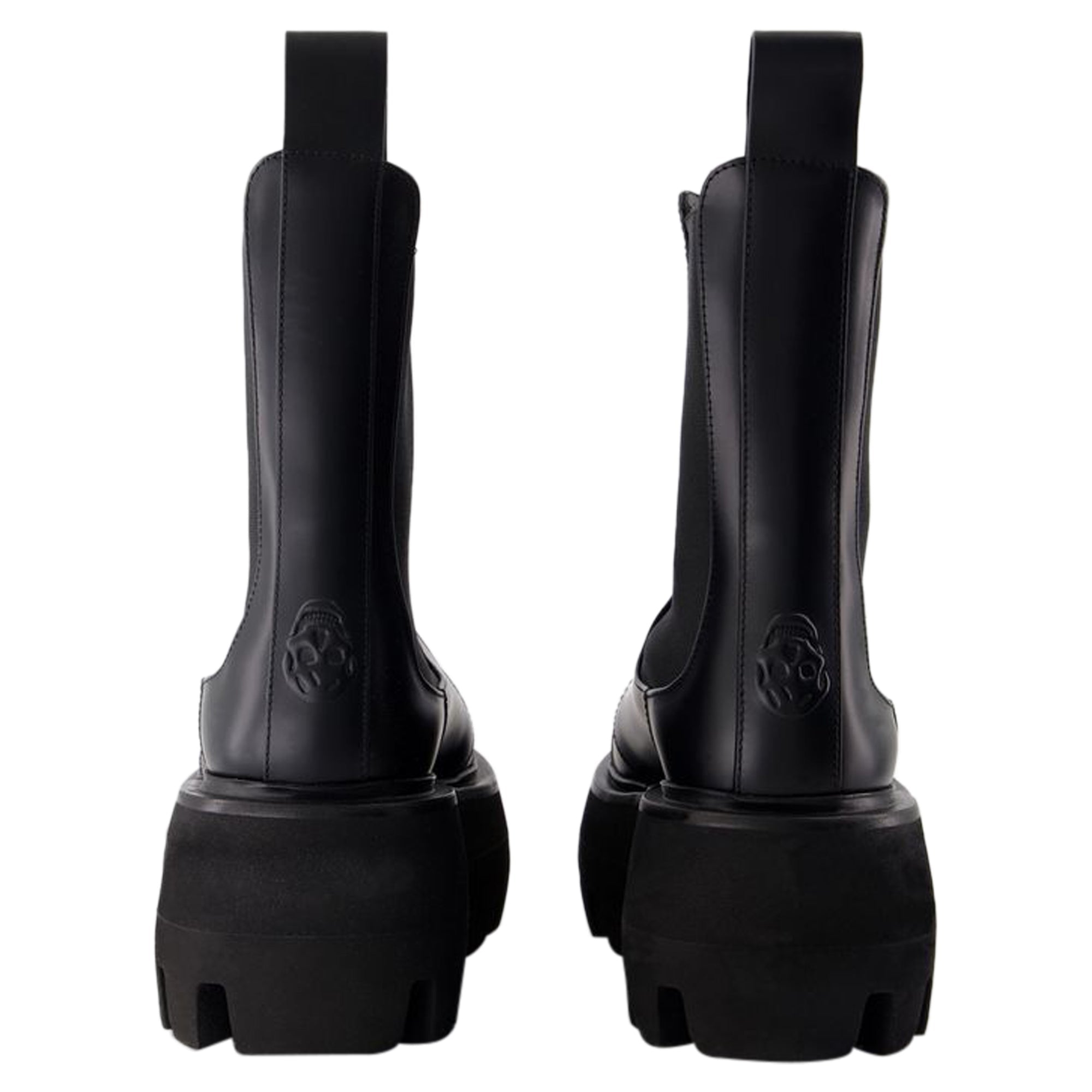 Women's Rubber boots - Alexander McQueen - Leather - Black