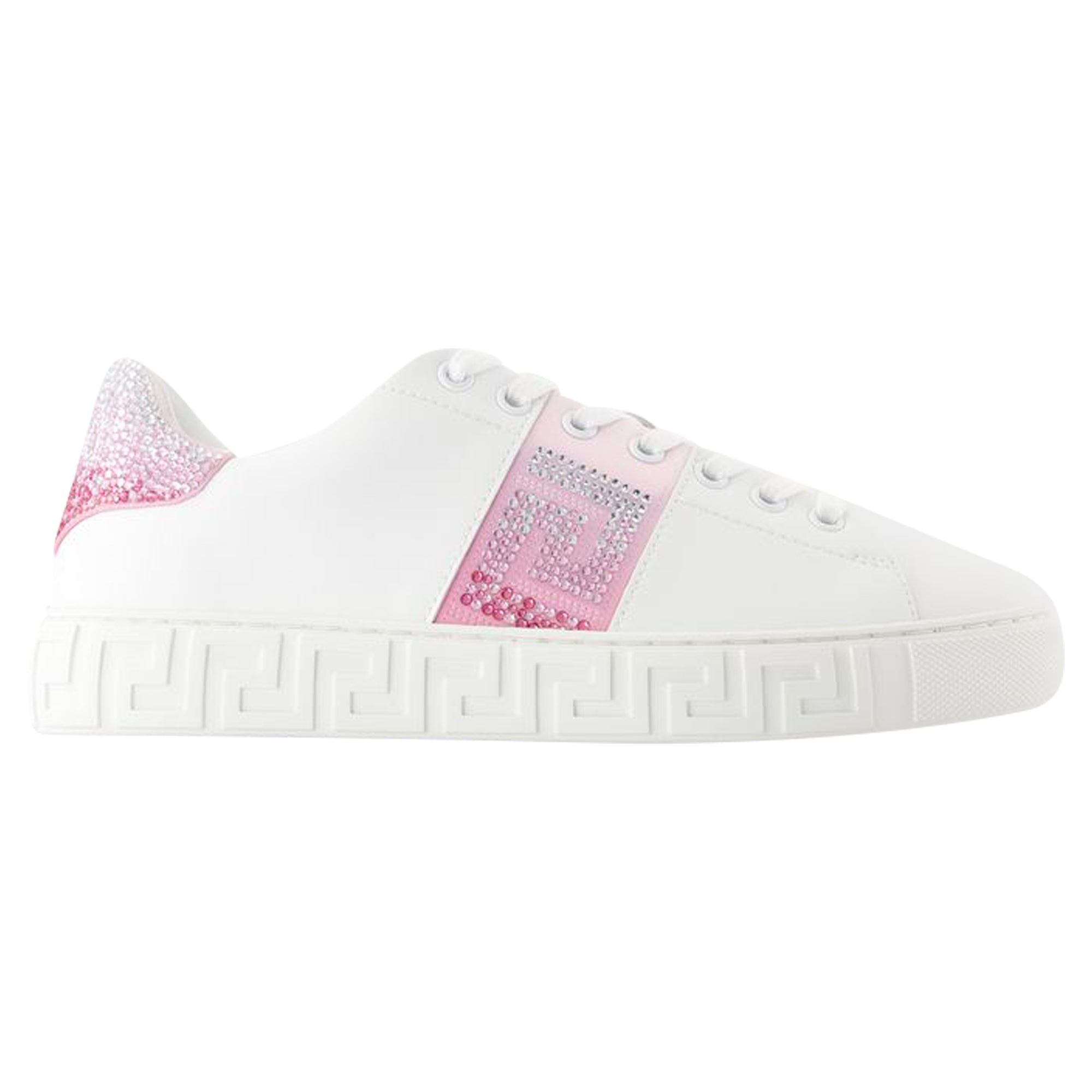 Women's Sneakers - Versace - Leather - White