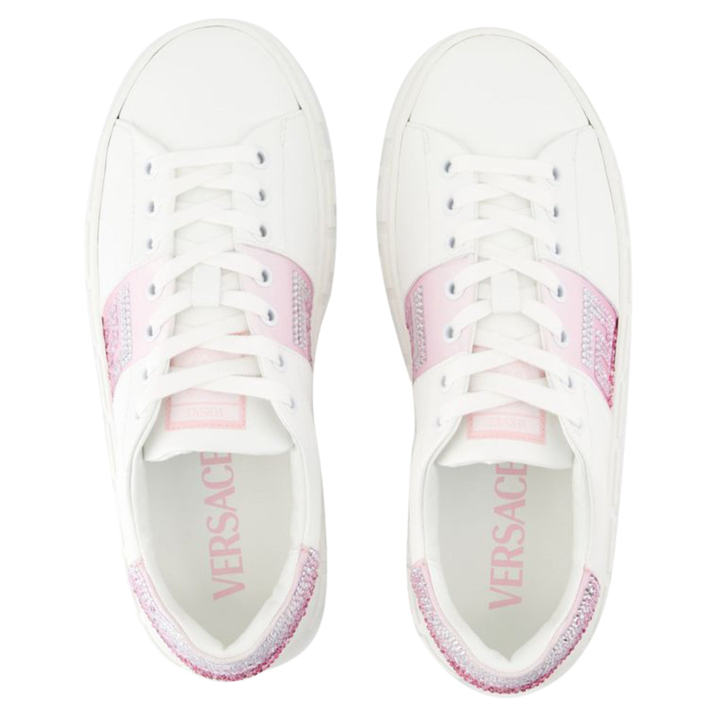 Women's Sneakers - Versace - Leather - White