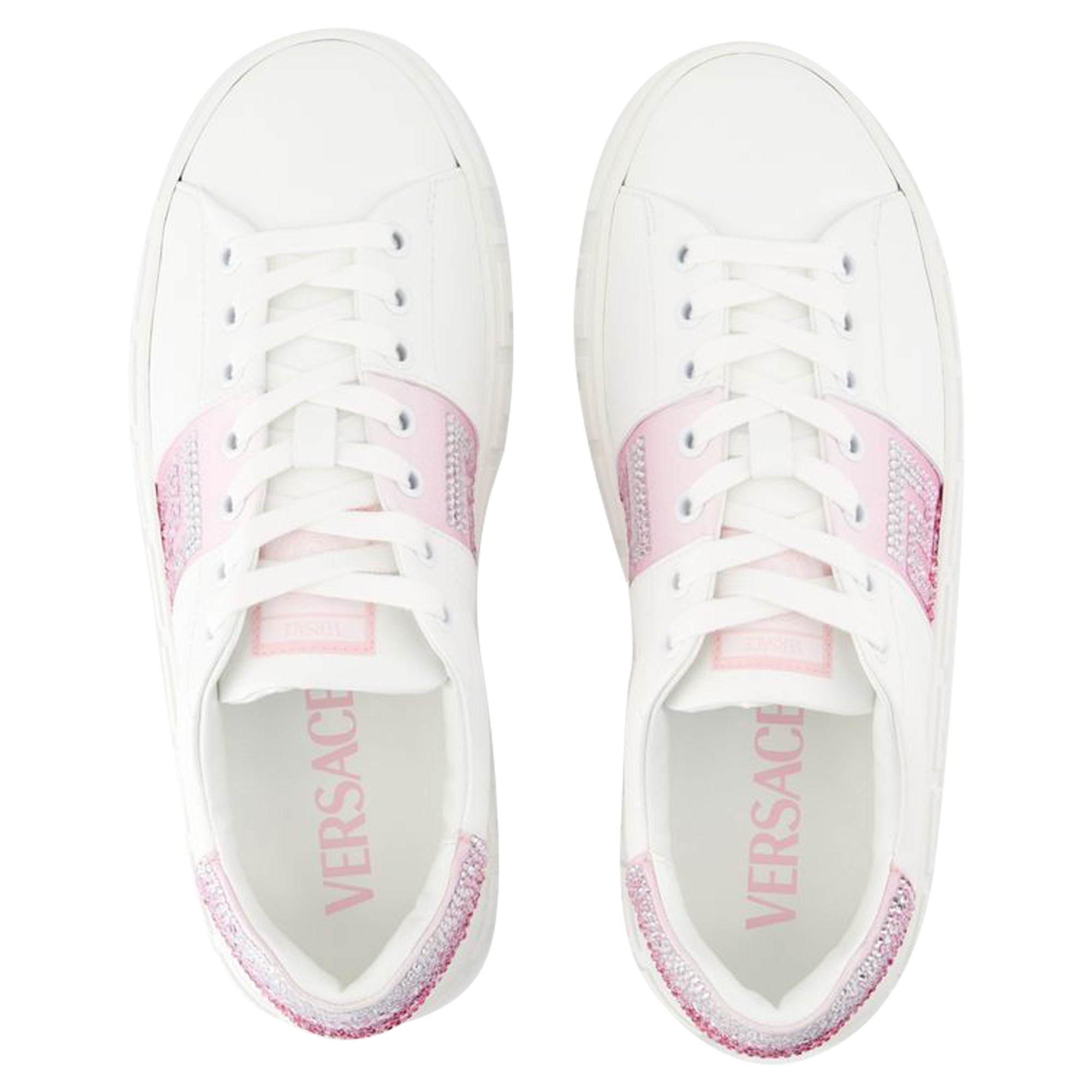 Women's Sneakers - Versace - Leather - White