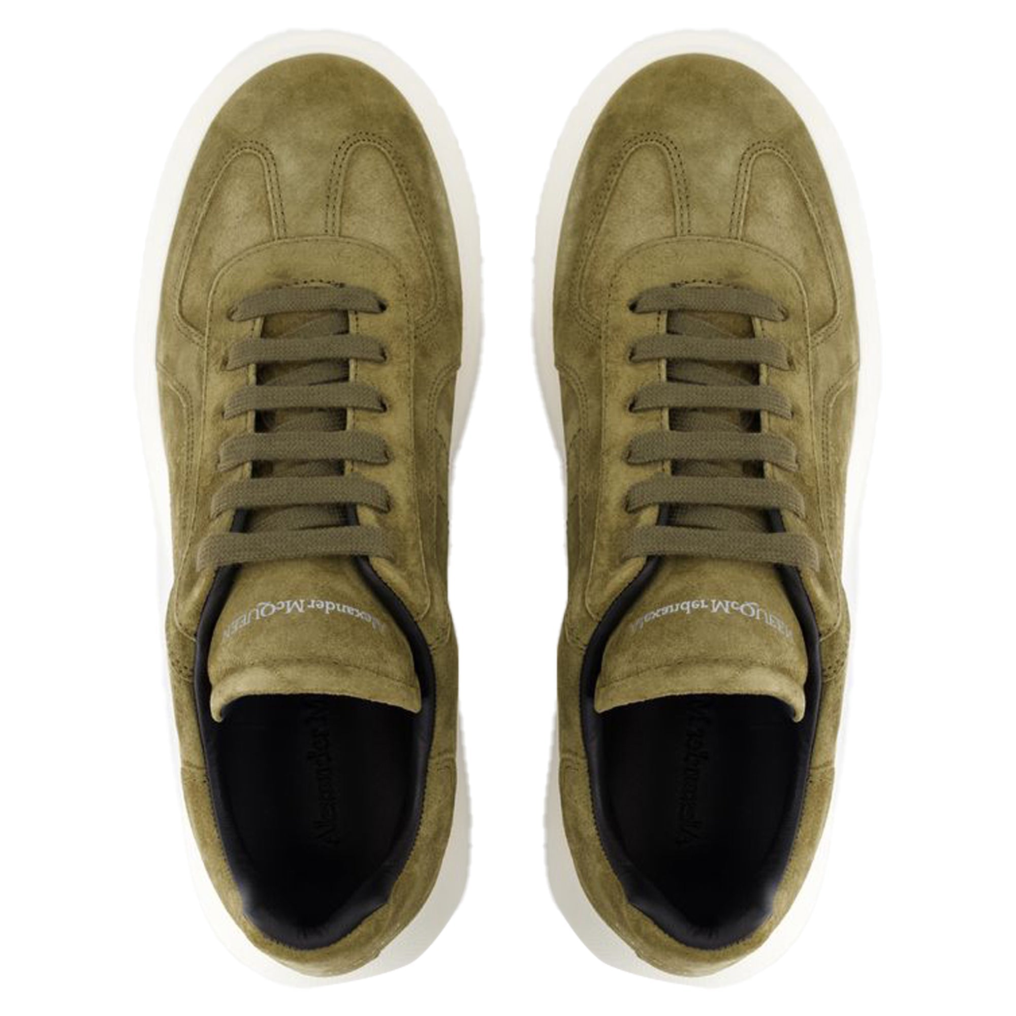 Women's Oversize Sneakers - Alexander McQueen - Leather - Khaki