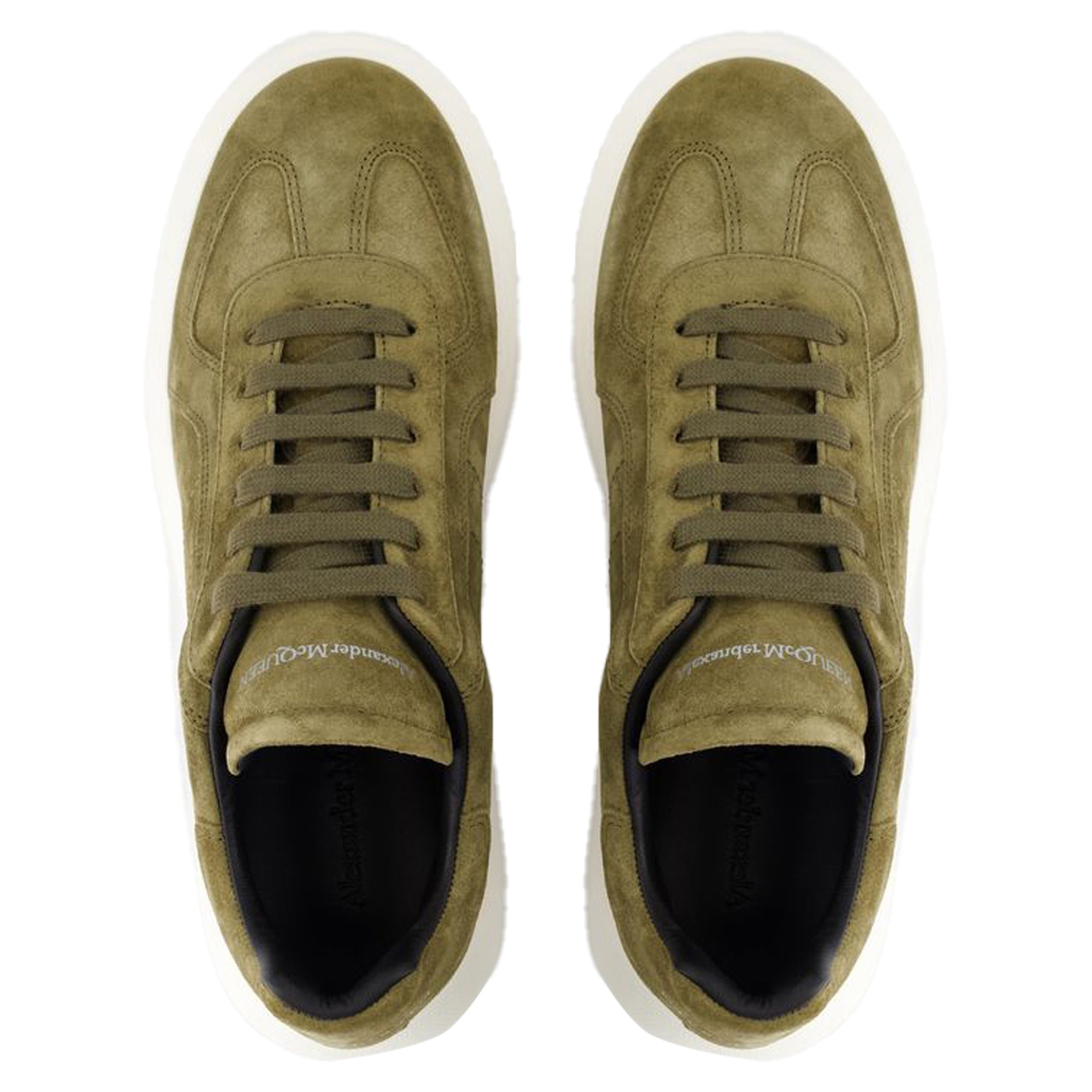 Women's Oversize Sneakers - Alexander McQueen - Leather - Khaki