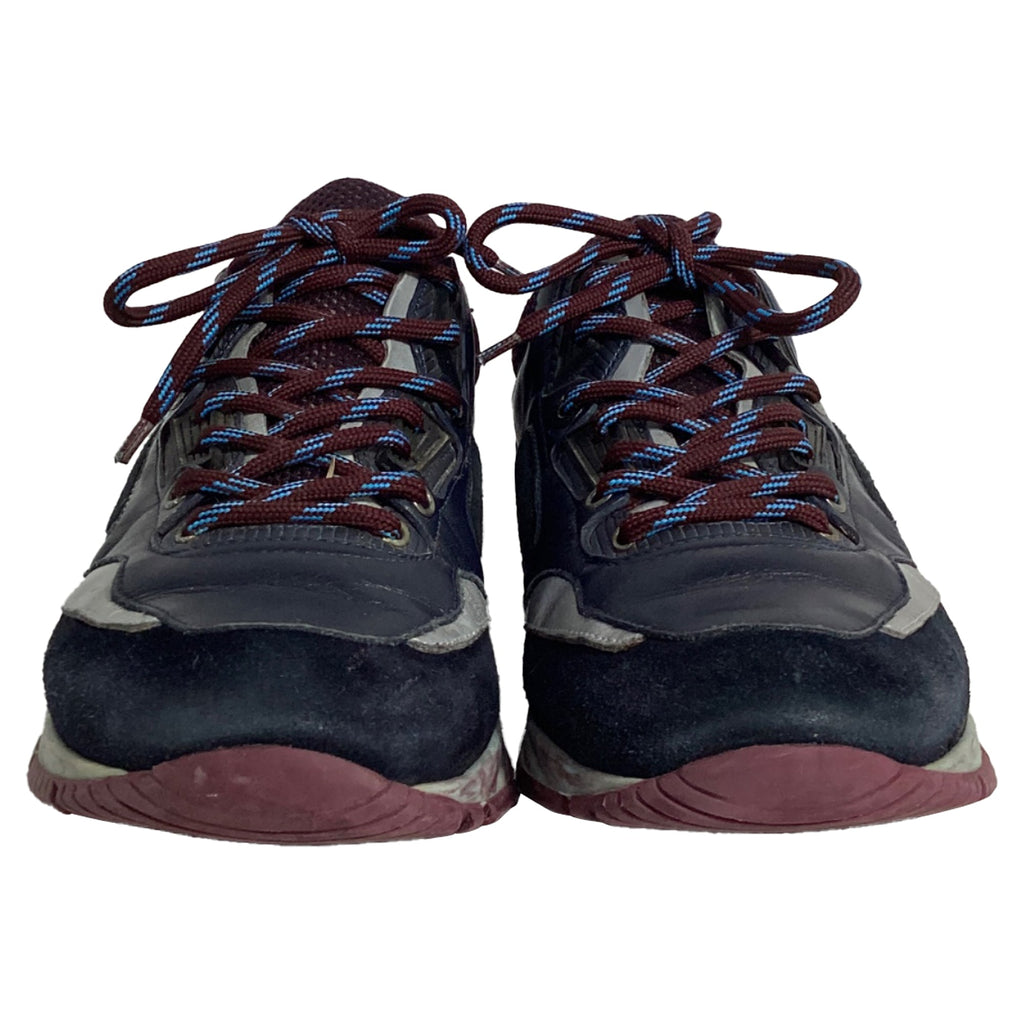 Men's Lanvin Runners DS Sneakers in Blue Suede and Leather
