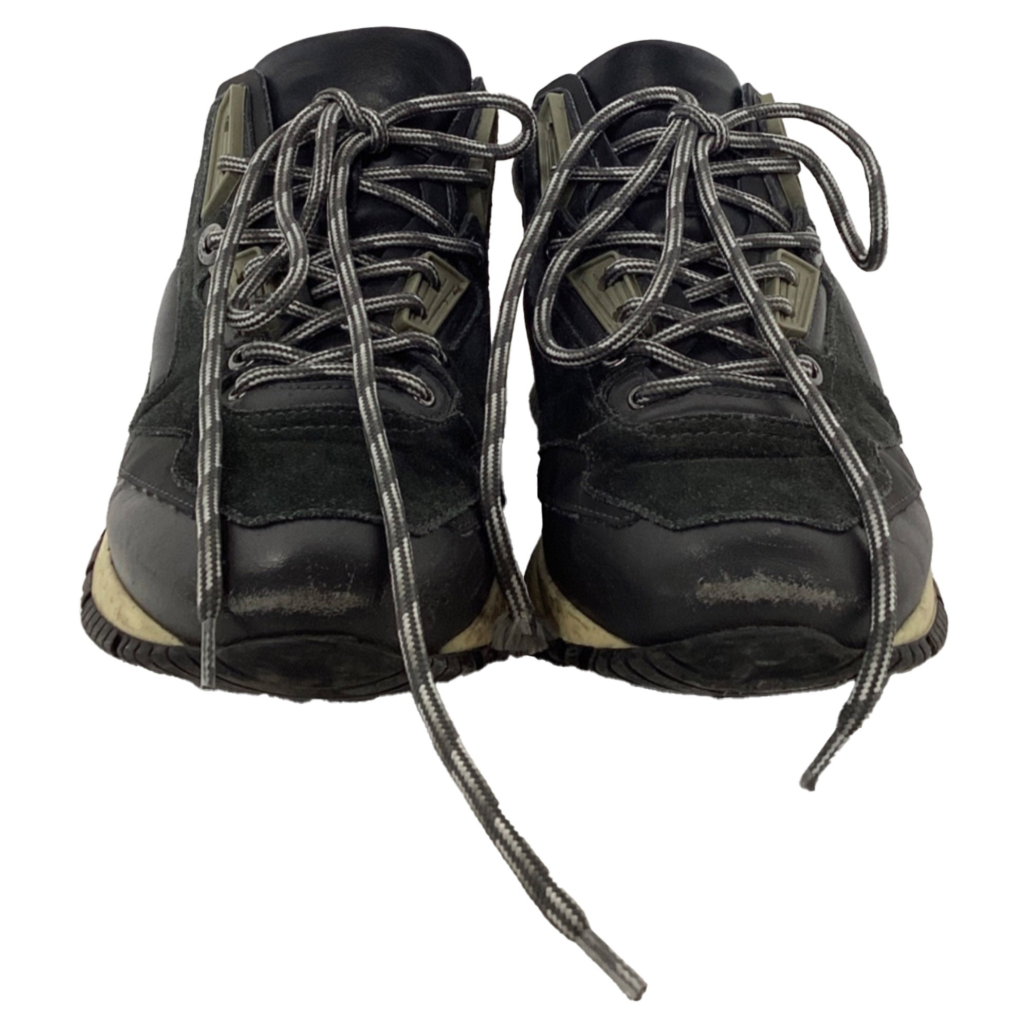 Men's Lanvin Runners DS Sneakers in Black Suede and Leather