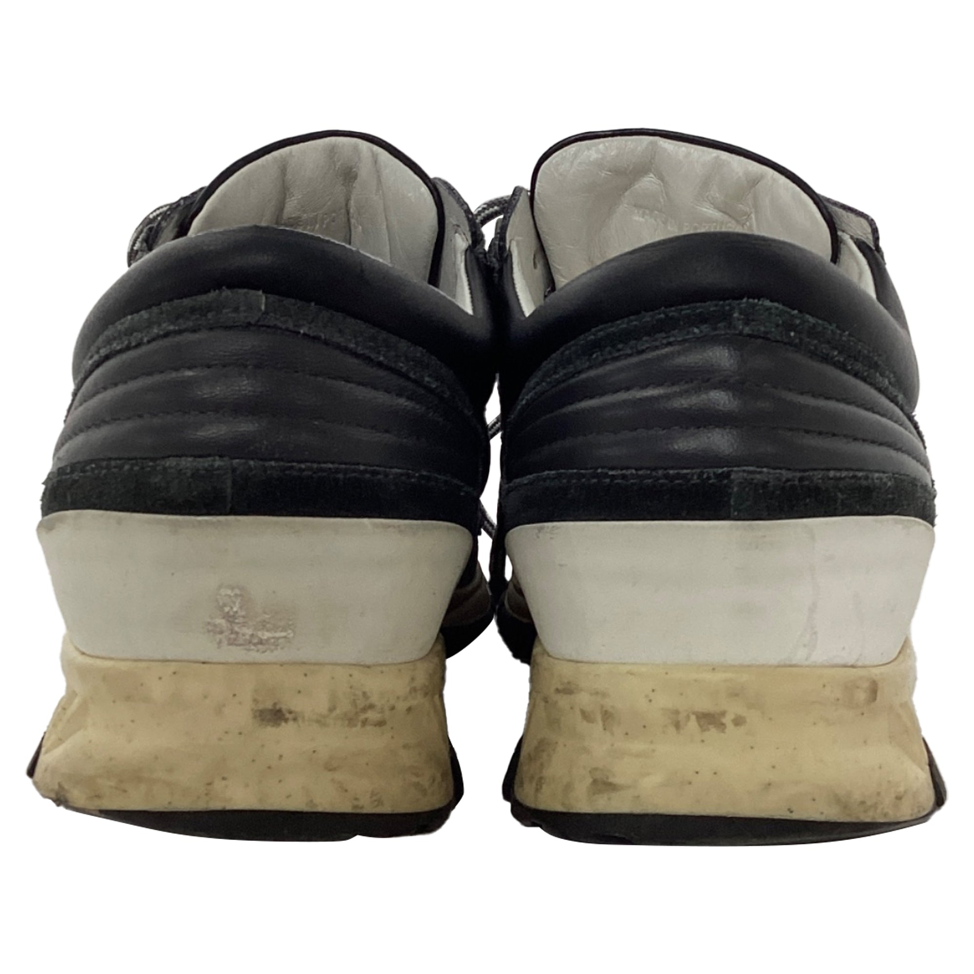 Men's Lanvin Runners DS Sneakers in Black Suede and Leather