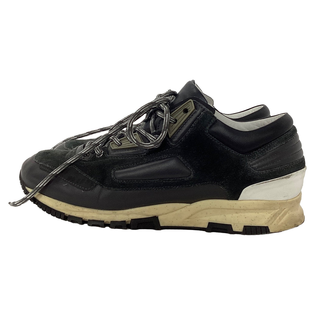 Men's Lanvin Runners DS Sneakers in Black Suede and Leather