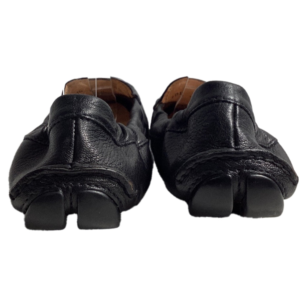 Prada Logo Scrunch Loafers in Black Leather