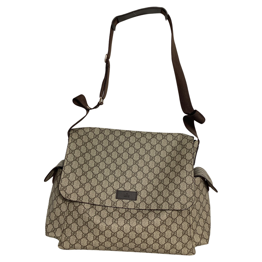 Diaper Bag GG Coated Canvas