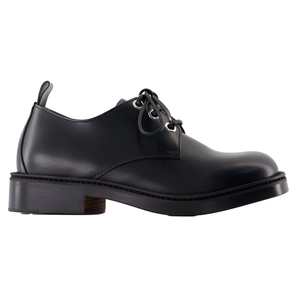 Women's Lace Up Derbies - Alexander McQueen - Leather - Black