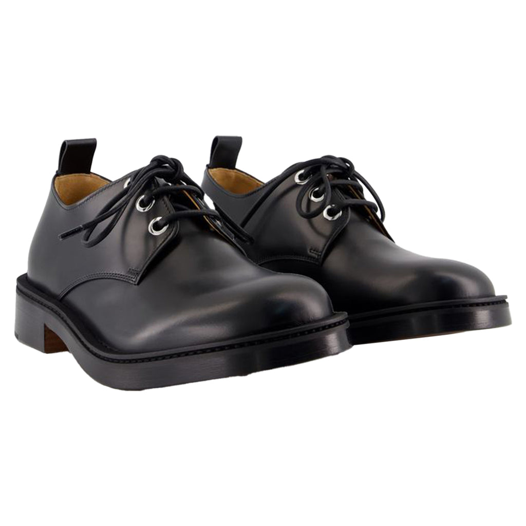 Women's Lace Up Derbies - Alexander McQueen - Leather - Black