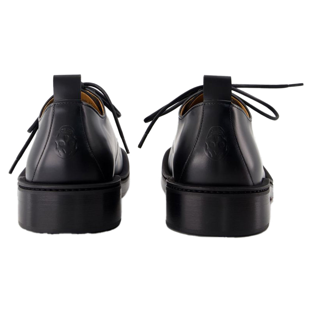 Women's Lace Up Derbies - Alexander McQueen - Leather - Black