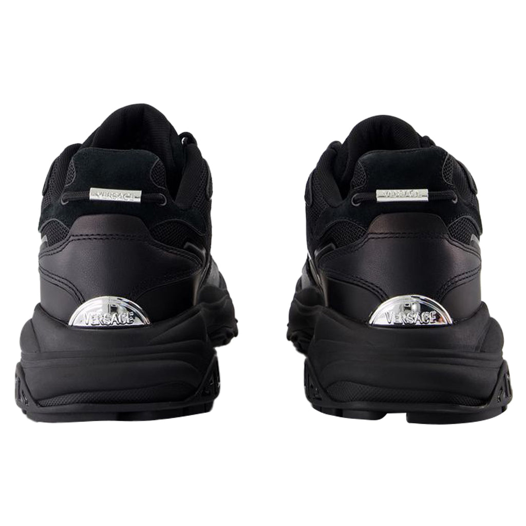 Women's Sneakers - Versace - Leather - Black