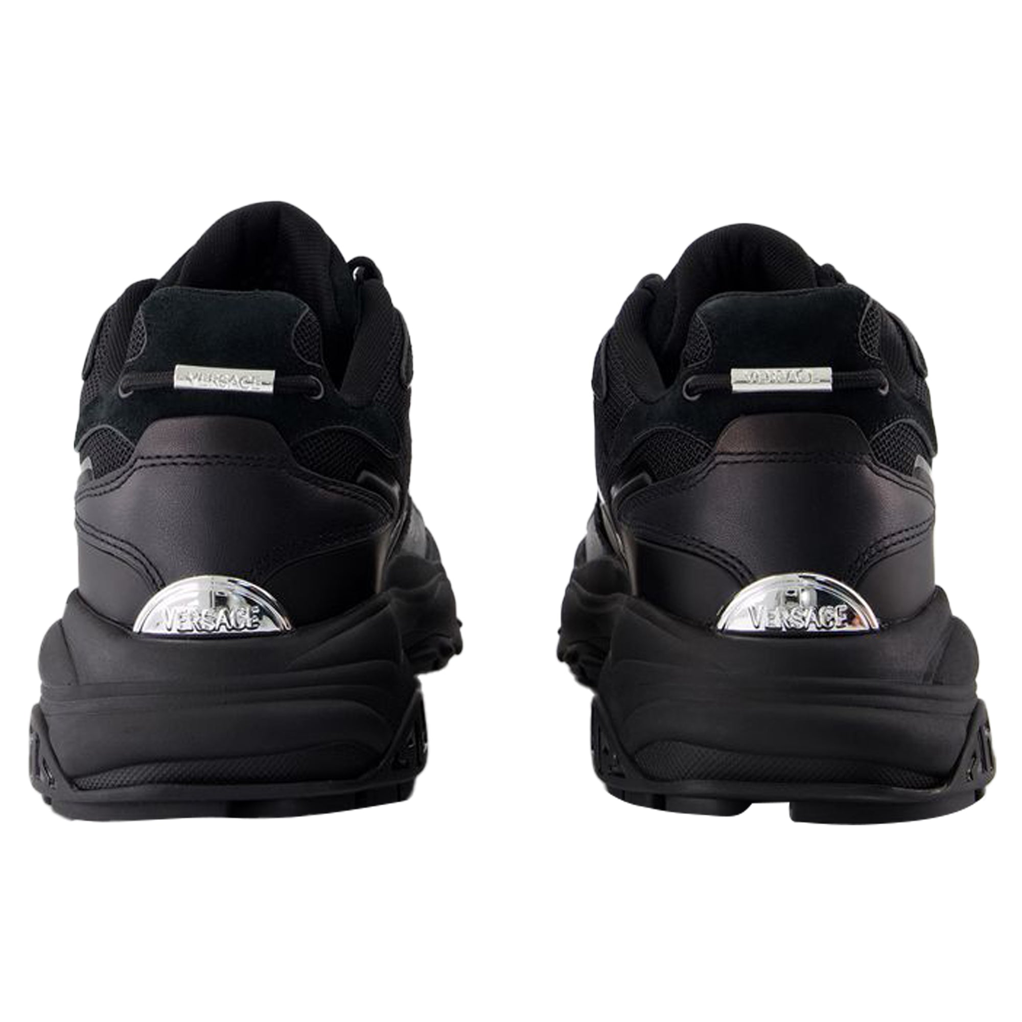Women's Sneakers - Versace - Leather - Black